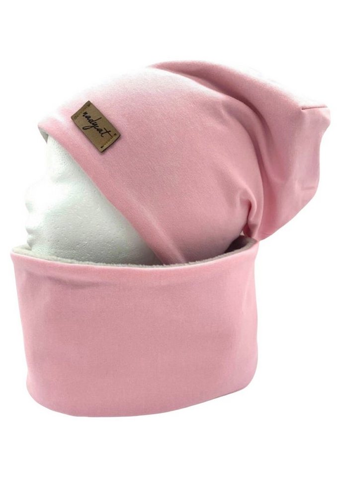 nadycat Beanie ROSA UNI (2-St., Beanie & Loop) handgefertigt aus der Lausitz