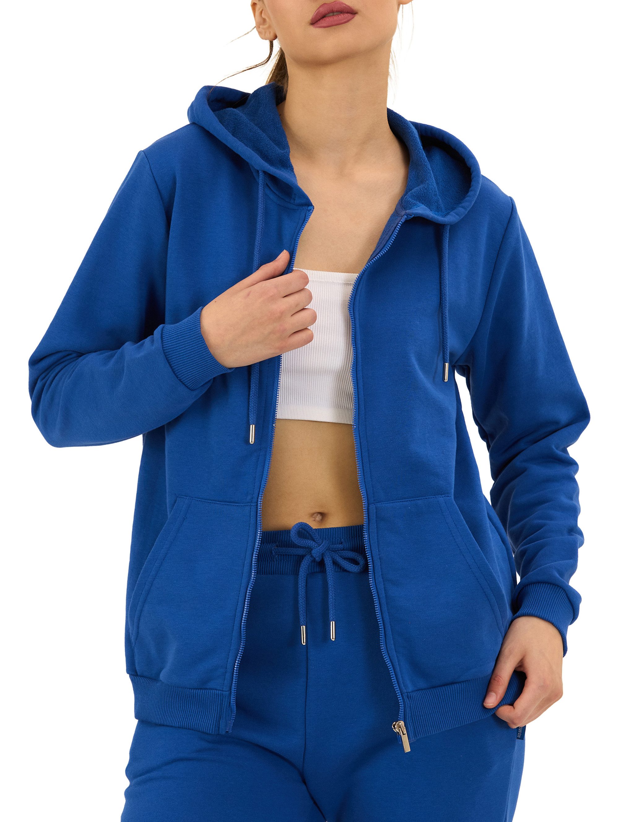 RedBridge Kapuzensweatjacke Basic mit Zipper und Kordelzug