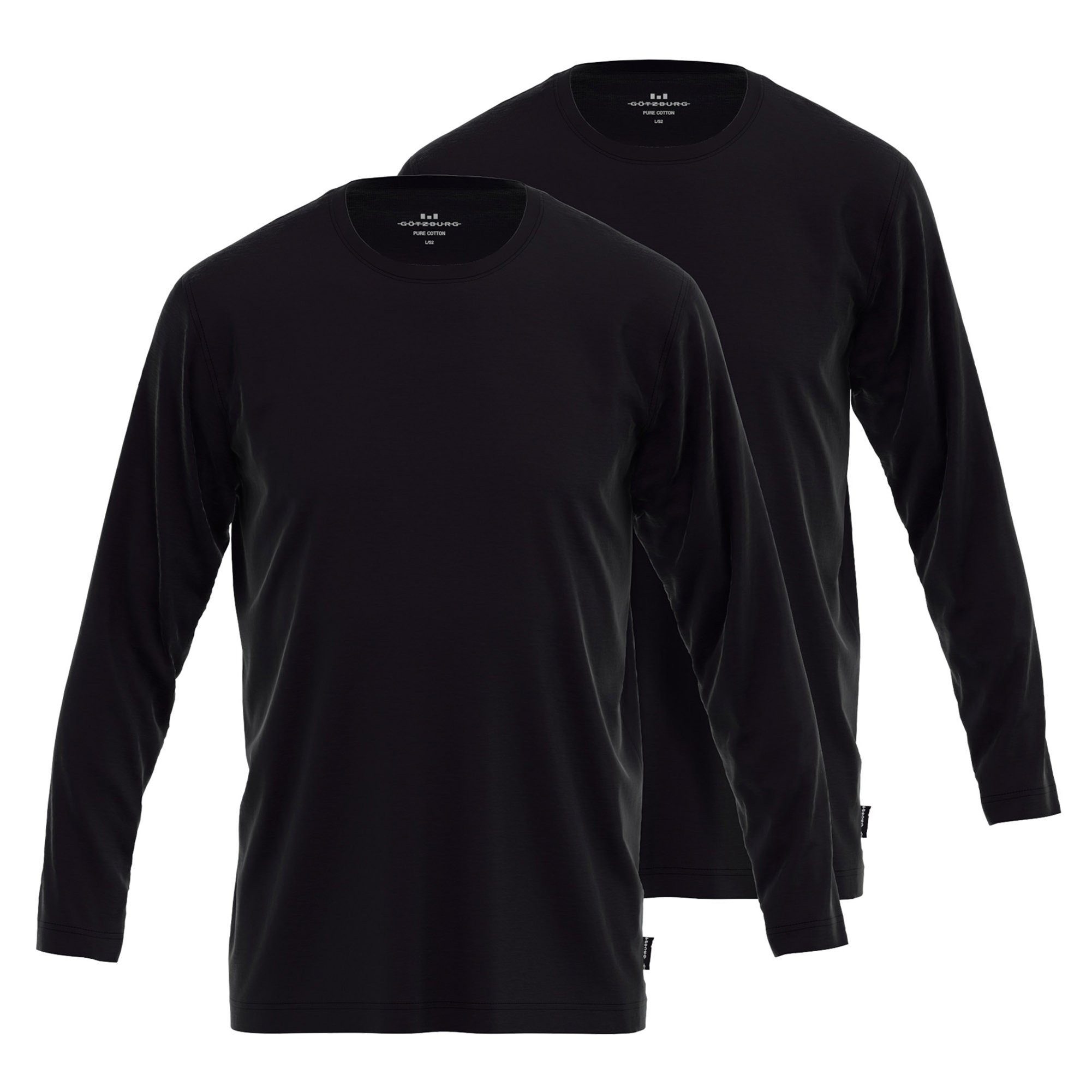GÖTZBURG T-Shirt Herren T-Shirt 2er Pack Baumwolle Langarmshirt 2P (Packung günstig online kaufen