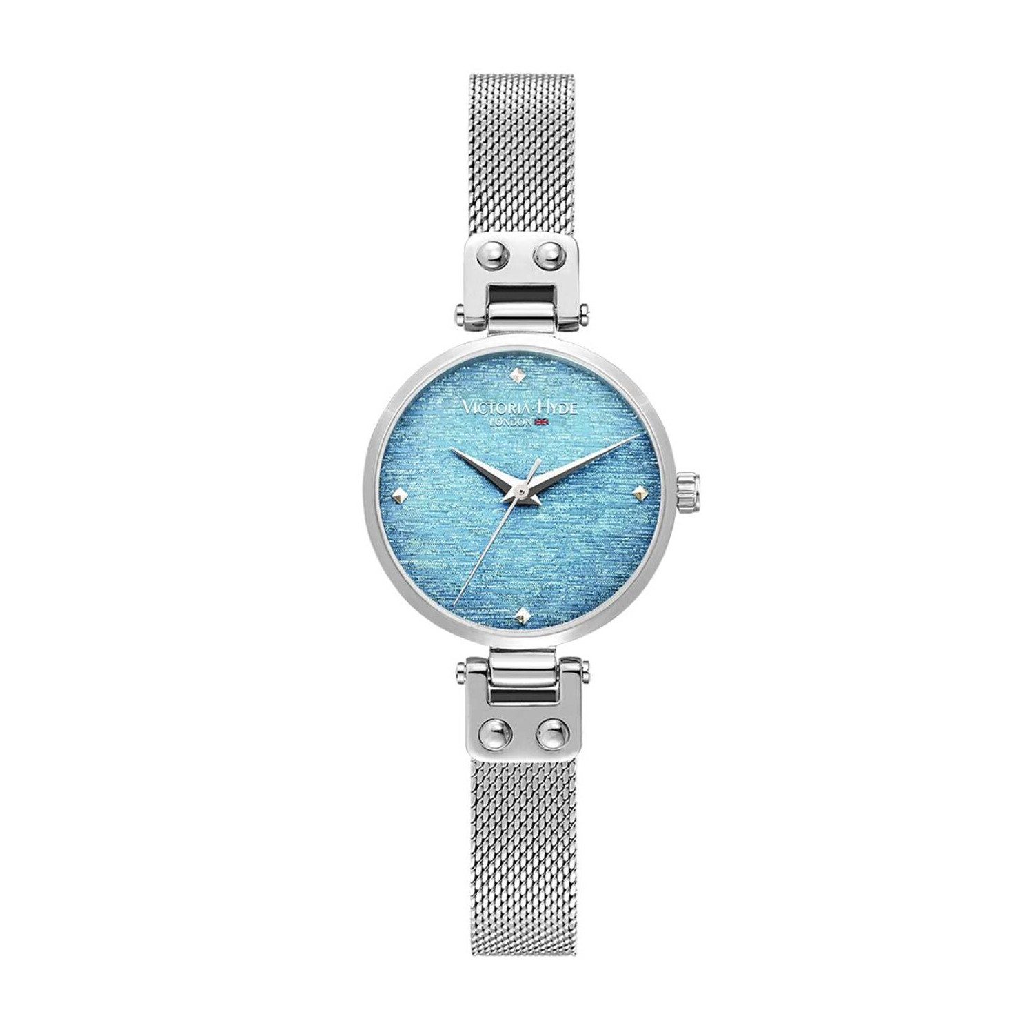 Victoria Hyde Quarzuhr Quarzuhr Edelstahlband, Zirkonia-Kristalle, neue Kollektion Mesh-Armband, (1-tlg., Kein Set)
