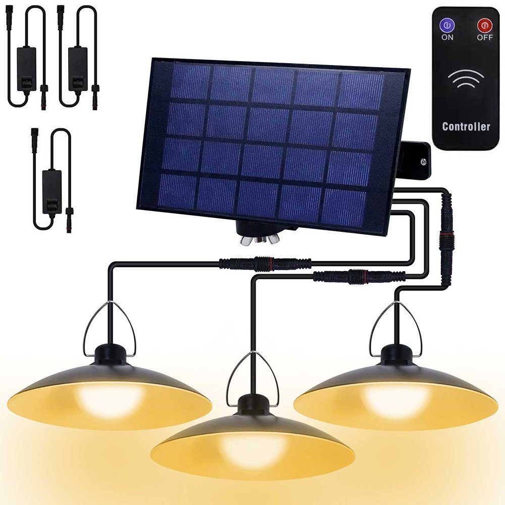Rosnek LED Außen-Deckenleuchte 1/2/3/4 Kopf, Solar, günstig online kaufen