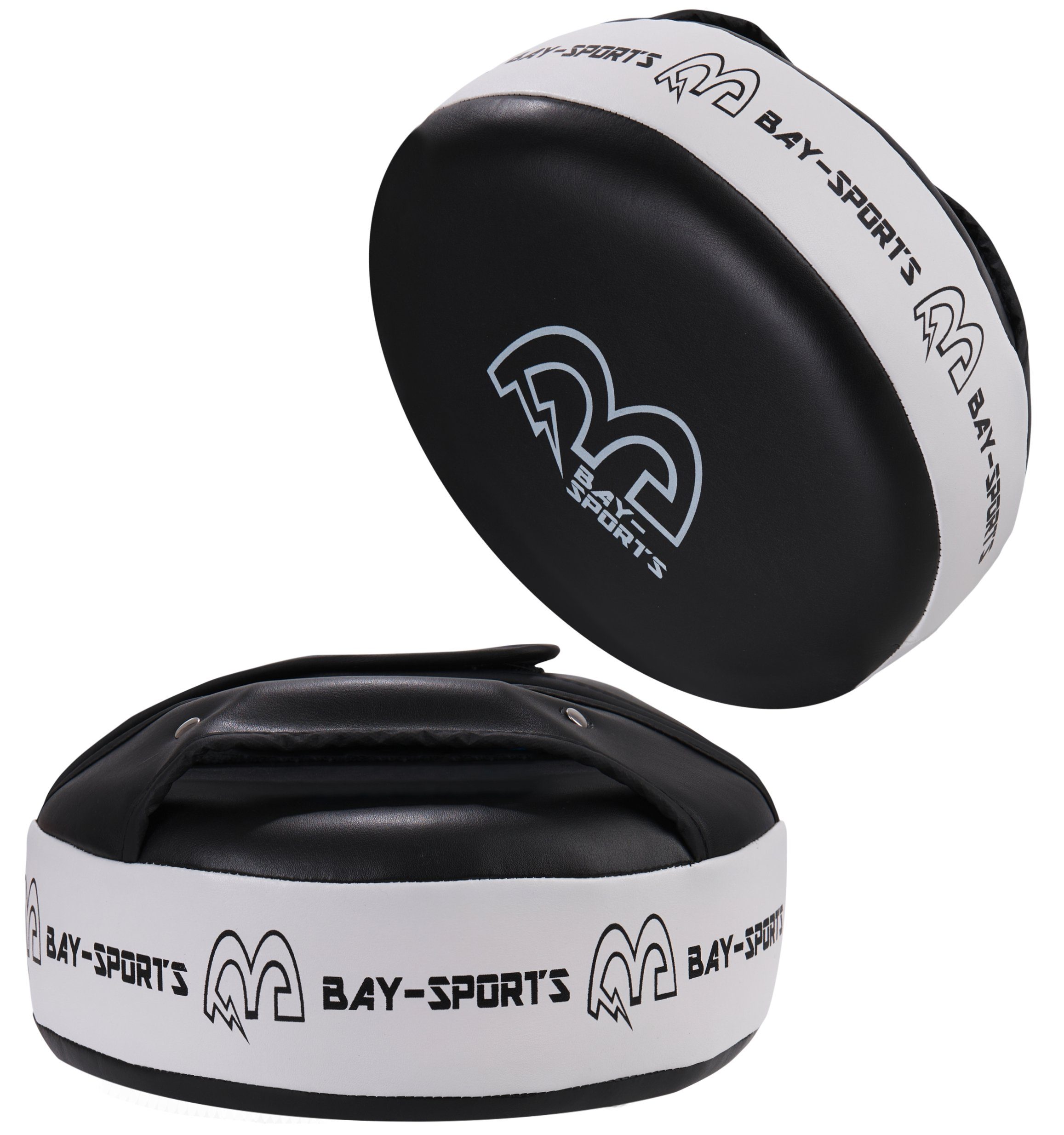 BAY-Sports Boxsack BMB Pratze Rund Tellerpratzen Schlagpolster Schlagkissen Kickboxen (1 Stück, Weich), Selbstverteidigung Thaiboxen Kampfsport Muay Thai Kinder Erwachsene