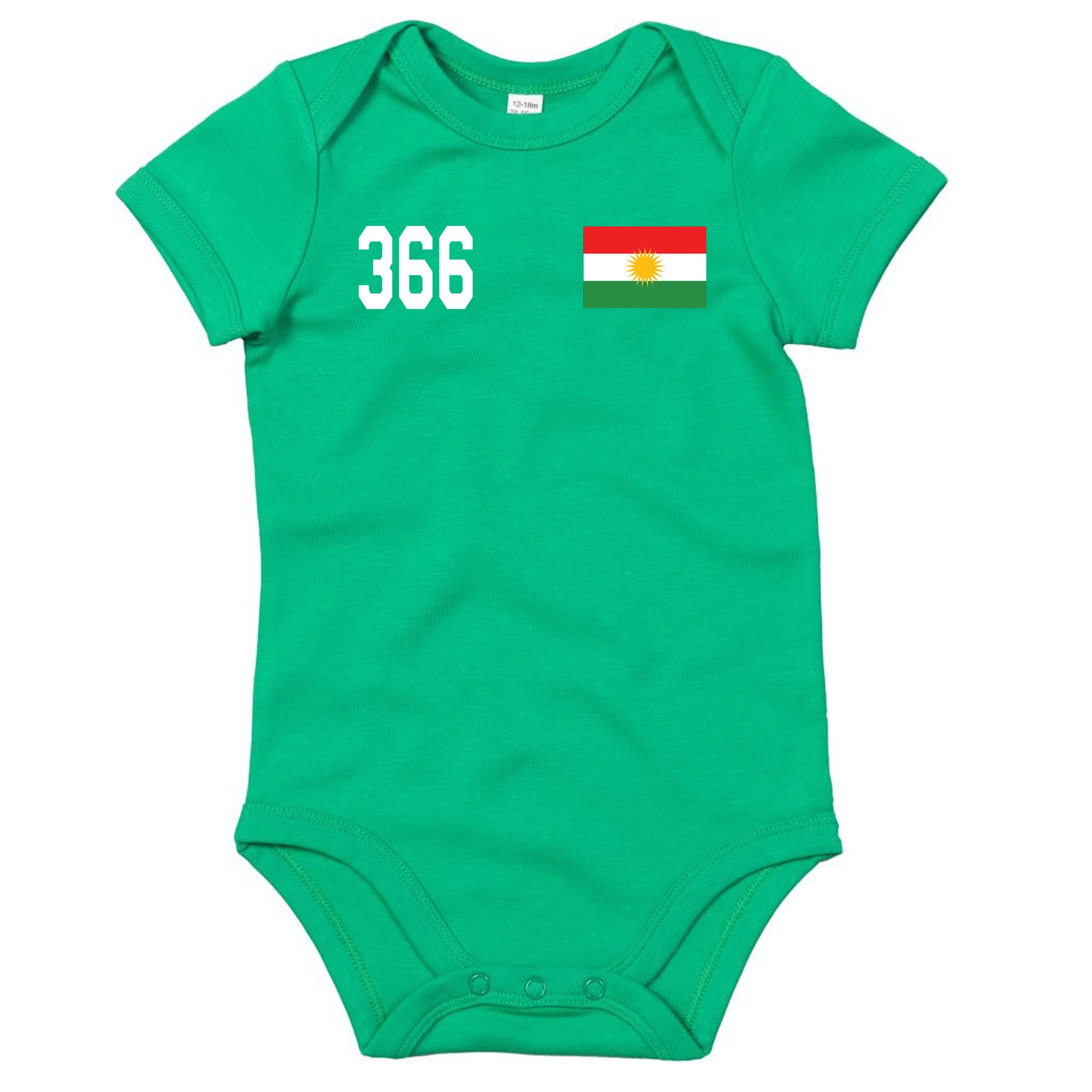 Blondie & Brownie Strampler Kinder Baby Kurdistan Fan Sport Trikot Fußball Meister WM