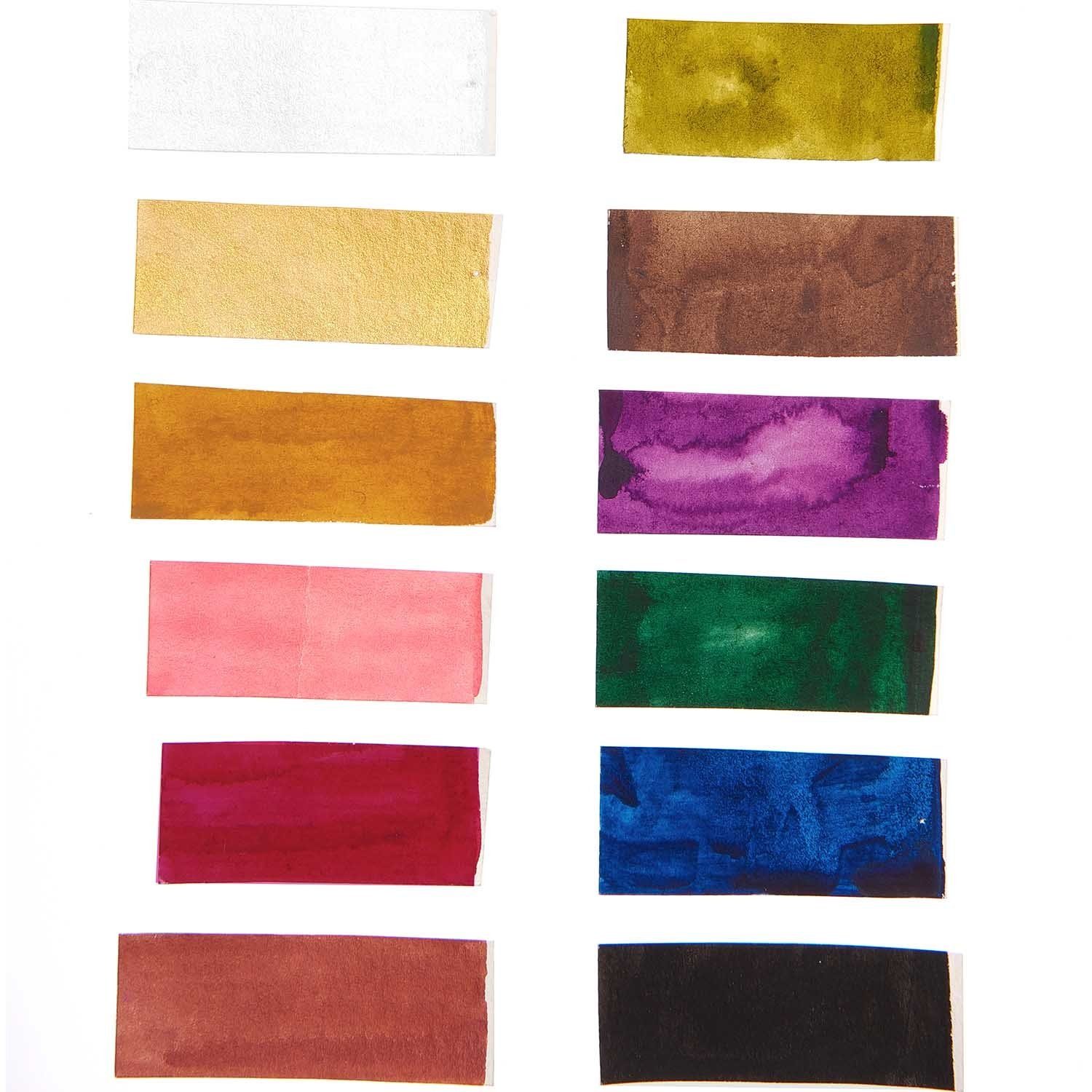 Aquarellfarbe Essential Aquarellfarben, Erdfarben x Metallkasten inklusive 12 cm Farben cm 12,5 7 Rico Design ART