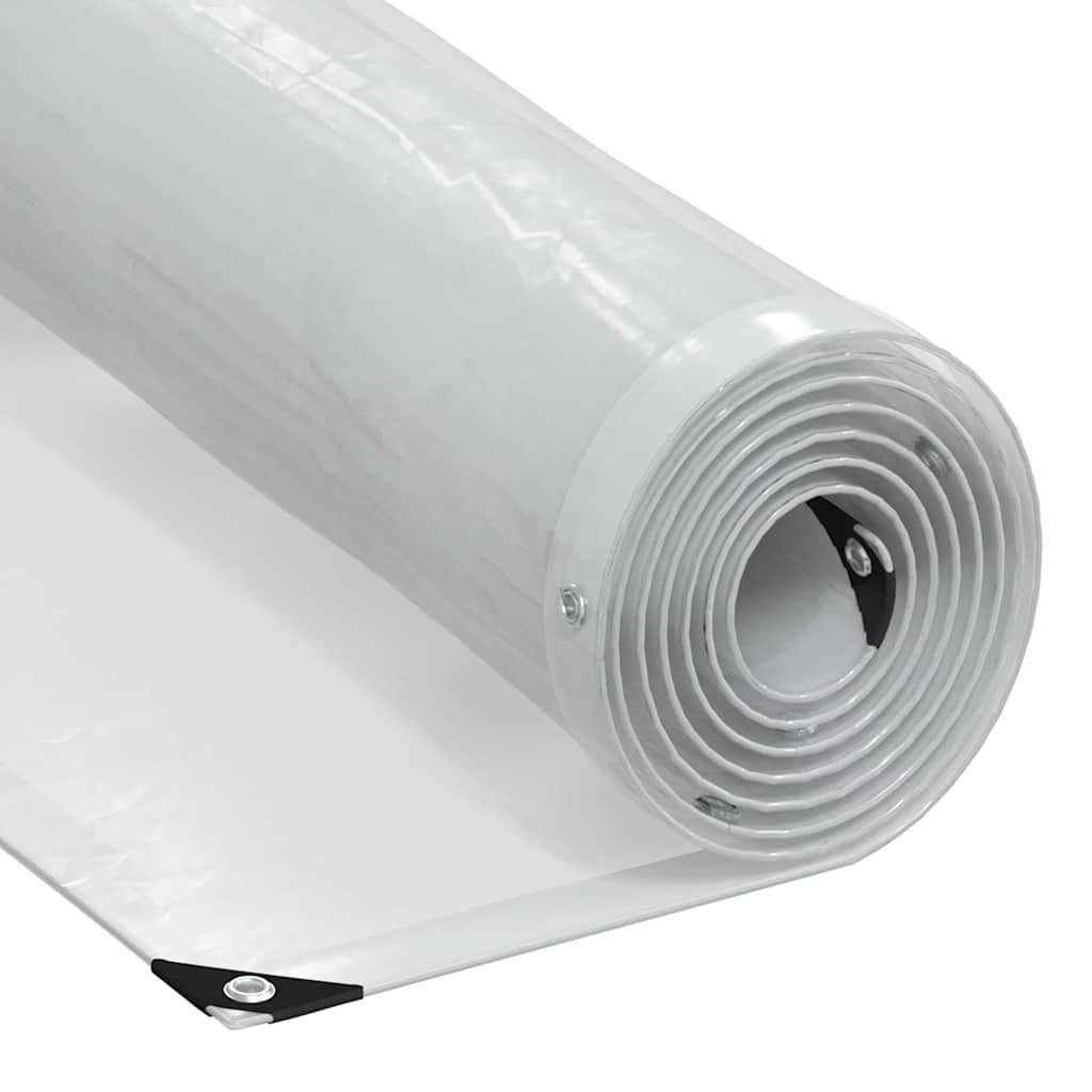 Schutzplane 24 mÂ² Transparente Plane mit Ösen 4x6 m Polyethylen