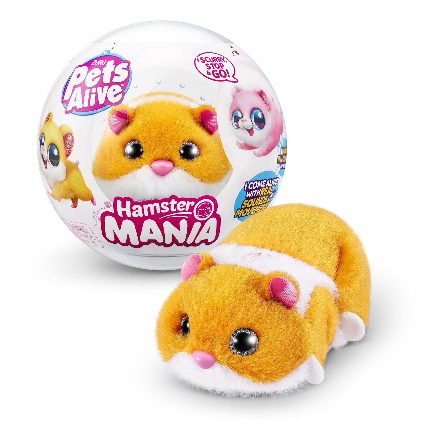 Robotertier ZURU 9543E - Pets Alive Hamster Mania, Orange