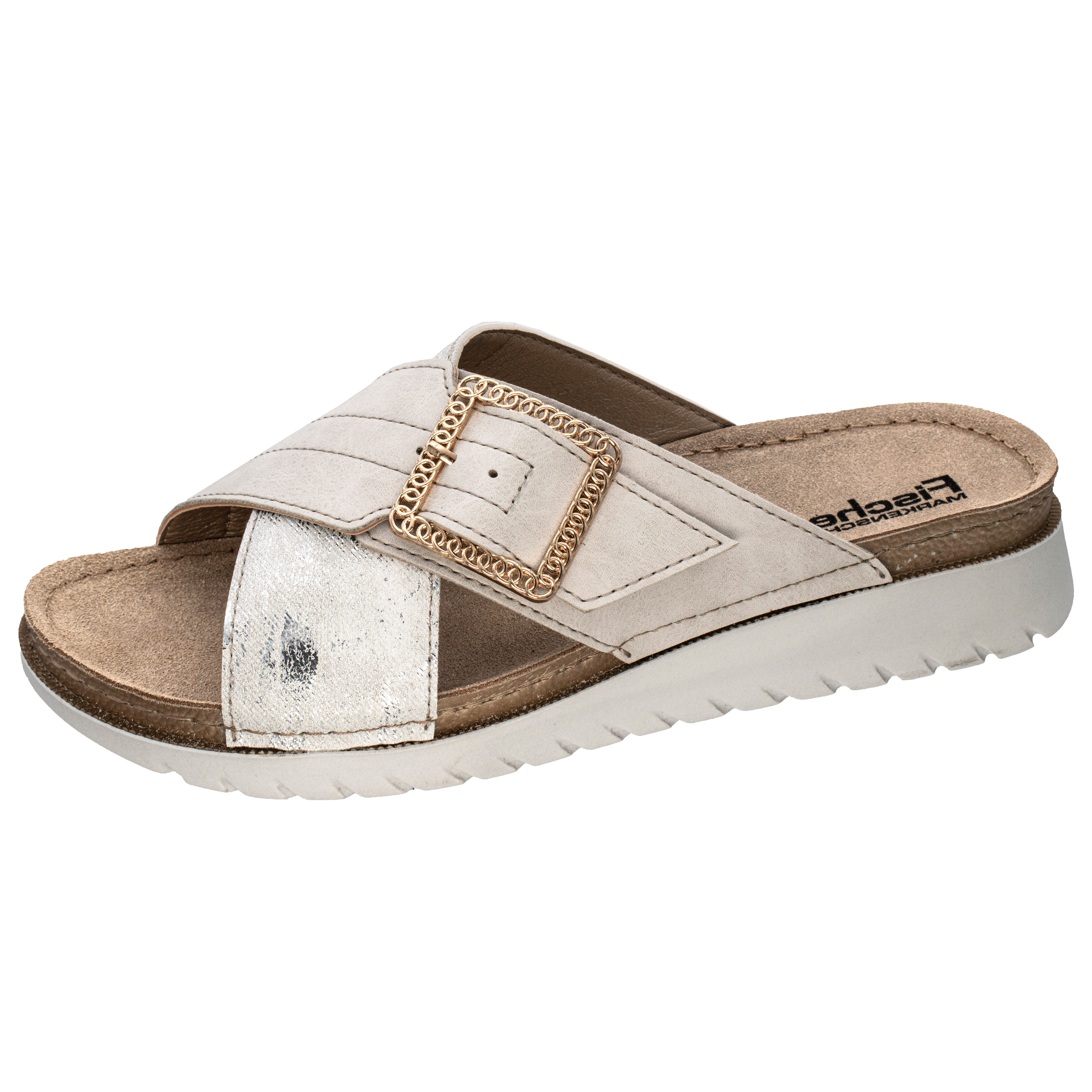 Fischer-Markenschuh Jule Pantolette aus Nappalino, mit Synthetik-Futter, st günstig online kaufen