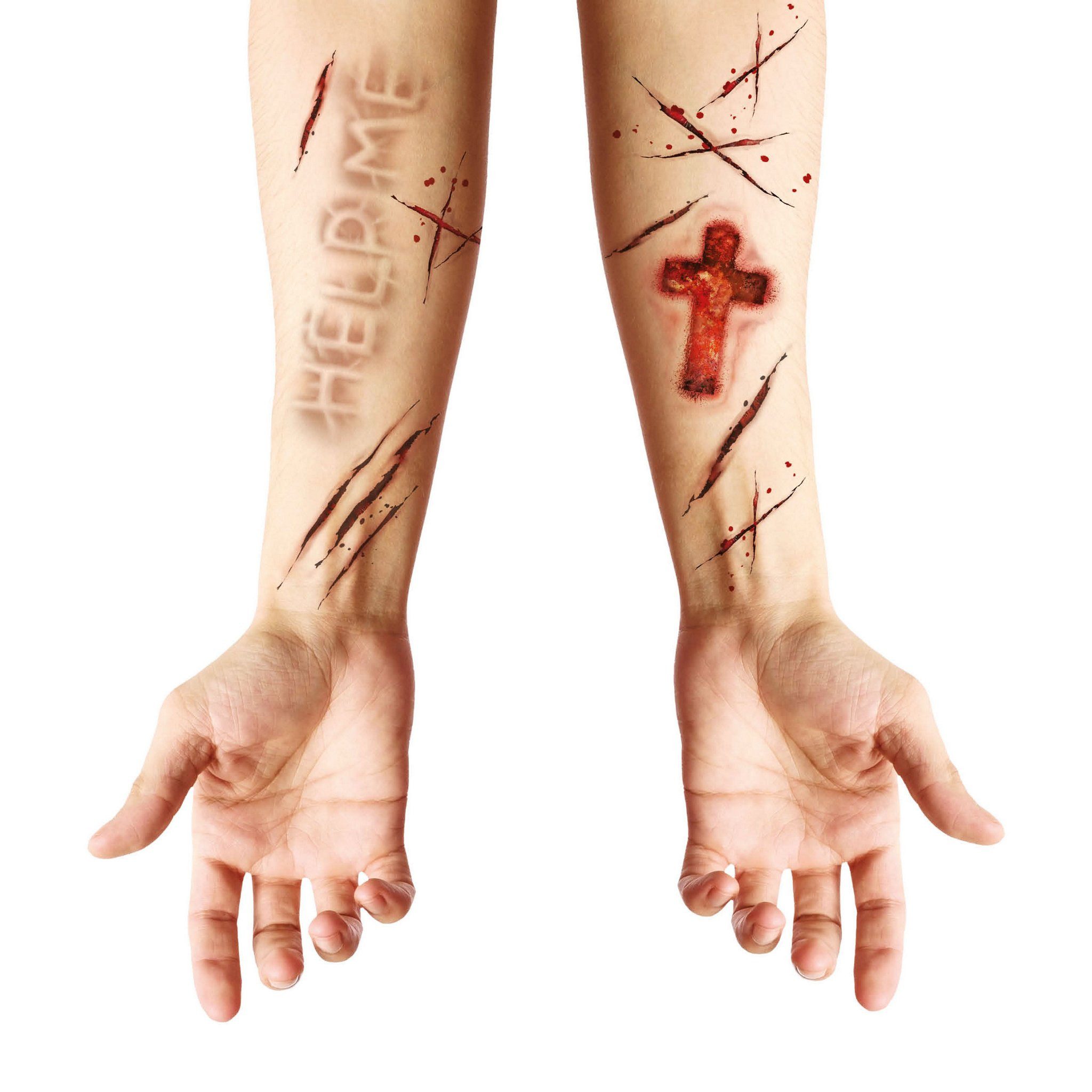 Theaterschminke Teufelsmale Klebetattoos - Fasching Halloween Karn