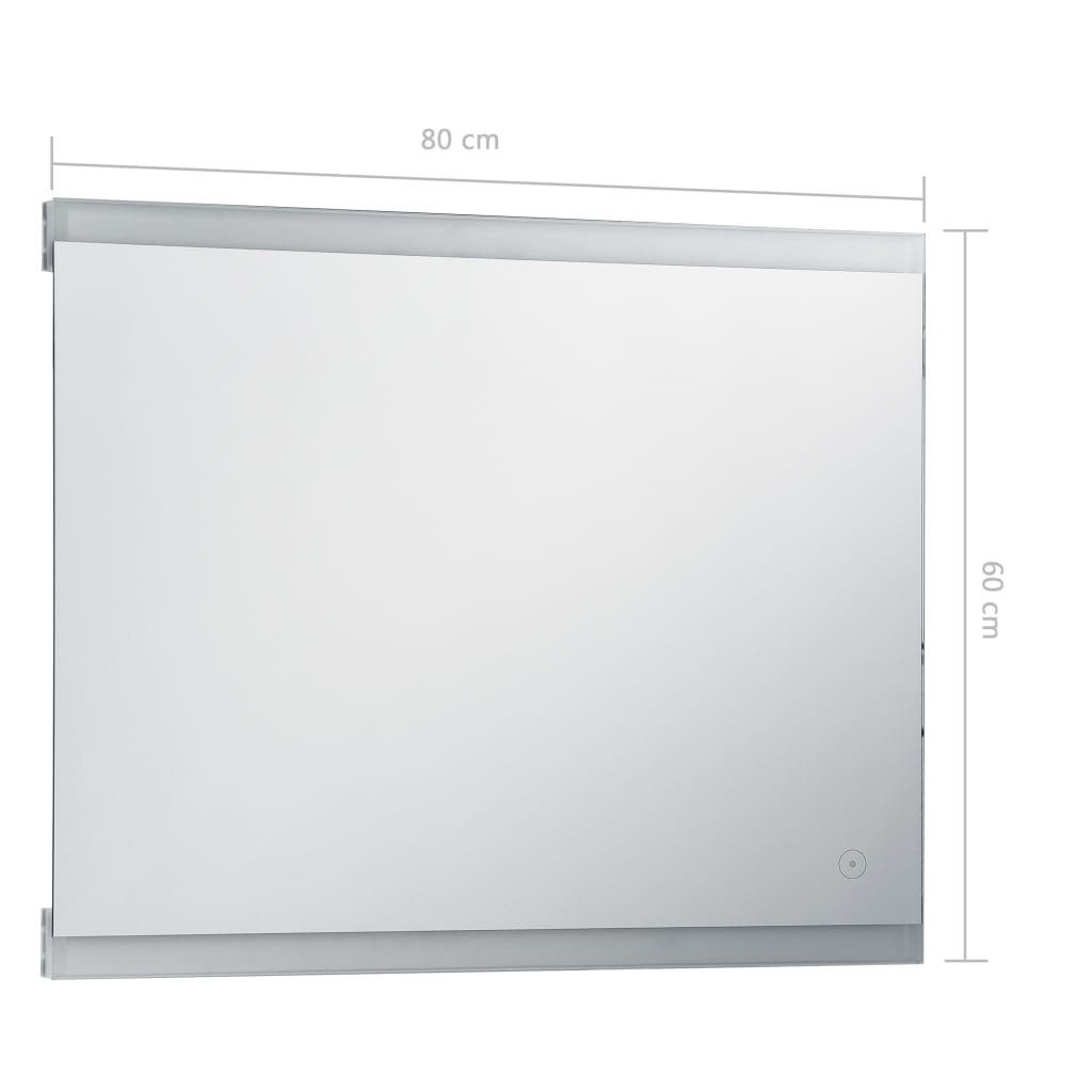 Berührungssensor mit cm 80x60 Wandspiegel furnicato LED-Badspiegel