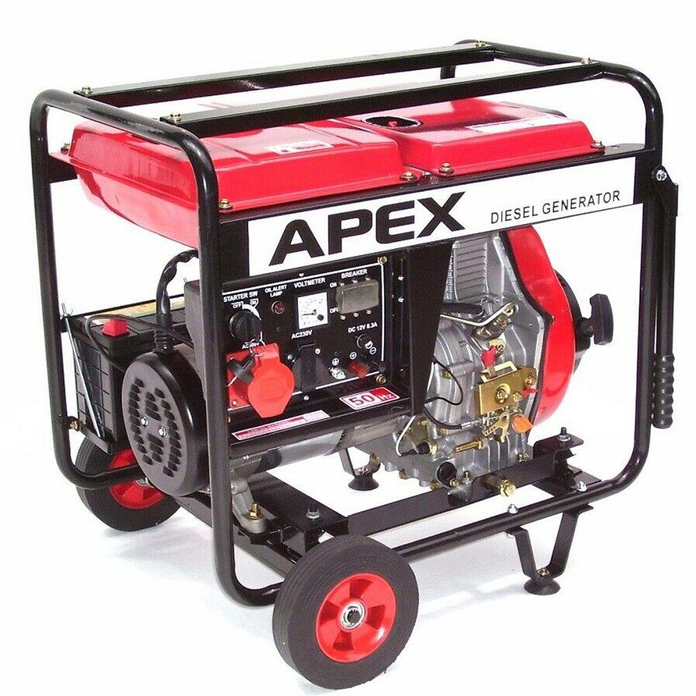 Apex Electric Start Diesel Generator 5500 400V 06281, (1-piece)