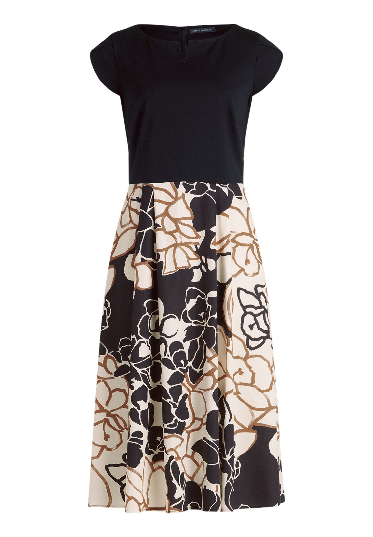 Betty Barclay Etuikleid Materialmix, Damen mit ausgestelltem Rock