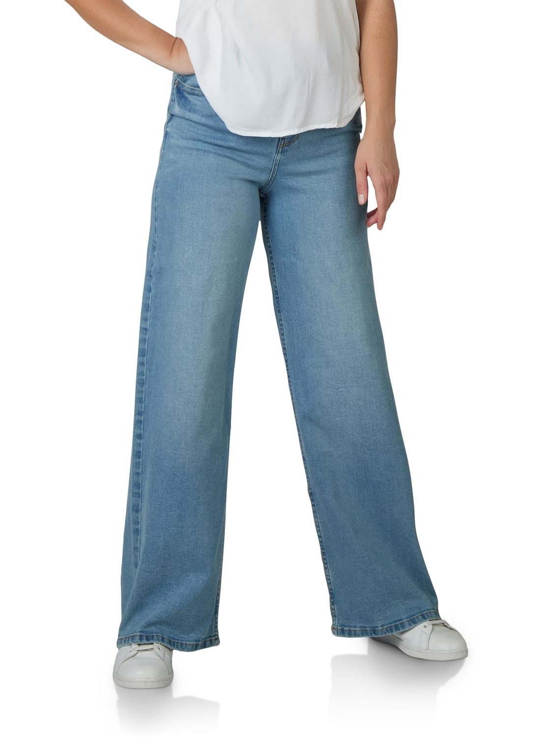 DENIMFY Relax-fit-Jeans Damen Jeanshose DFPaula Wide Leg Fit Denimhose mit Stetch