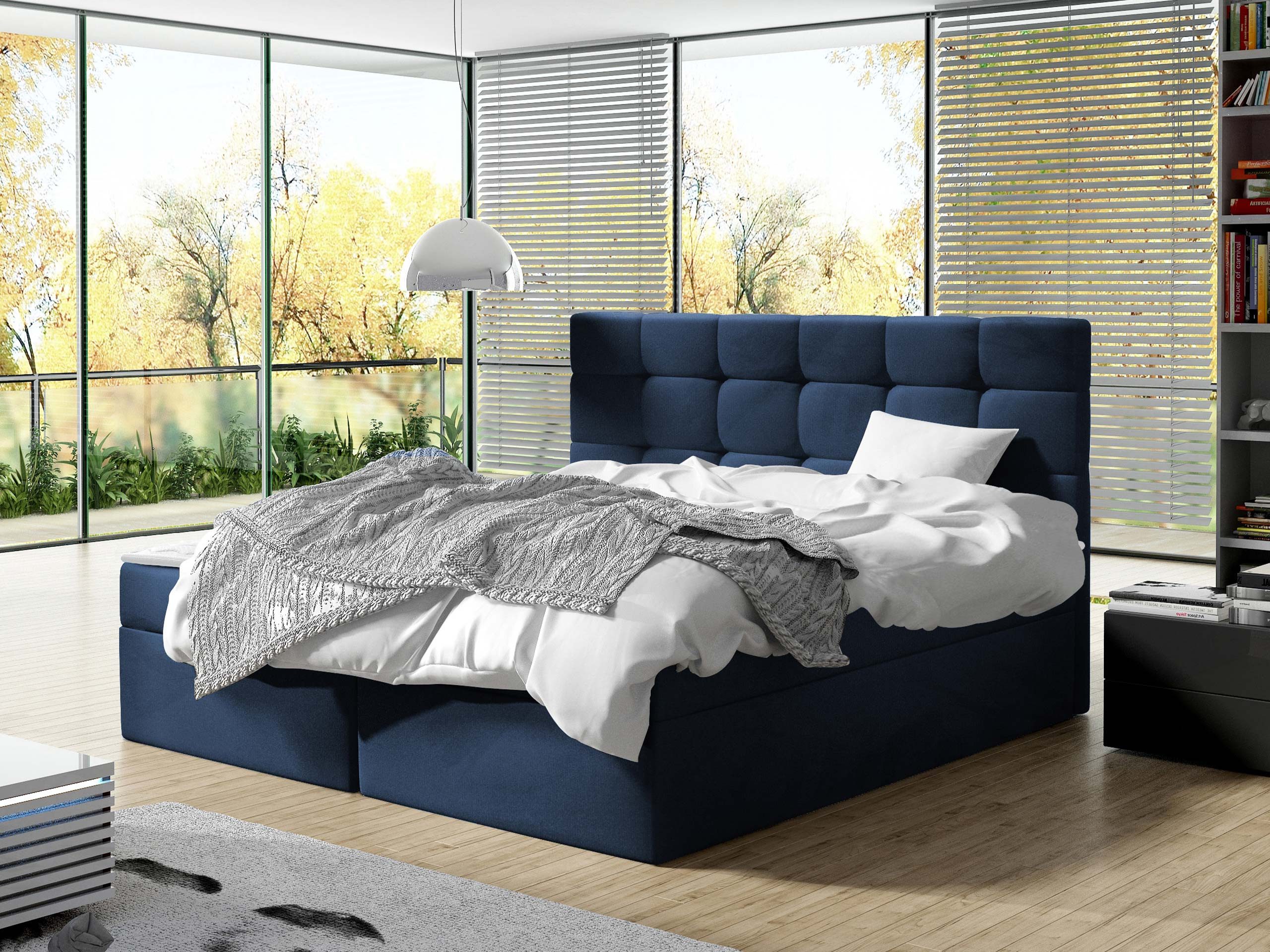 MIRJAN24 Boxspringbett Luanda (Bonell-Matratze und Topperr), mit zwei Bettkästen für die Bettwäsche