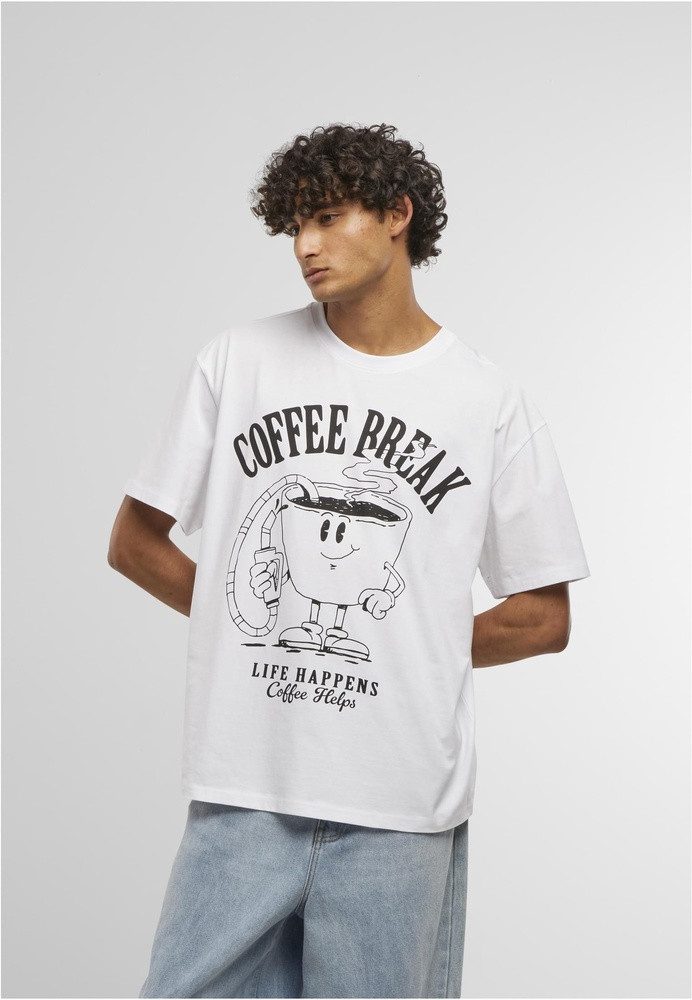 Mister Tee T-Shirt Life Happens Coffee Helps Oversize Tee