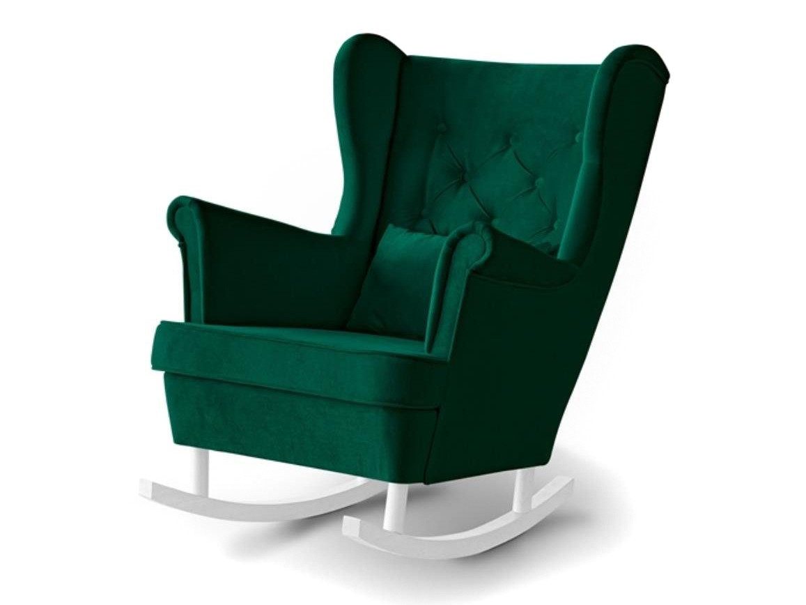 Beautysofa Schaukelsessel Fabio, mit Einbringung in die Wohnung (Holzbeine in Weiß, Buche oder Wenge Farbe)