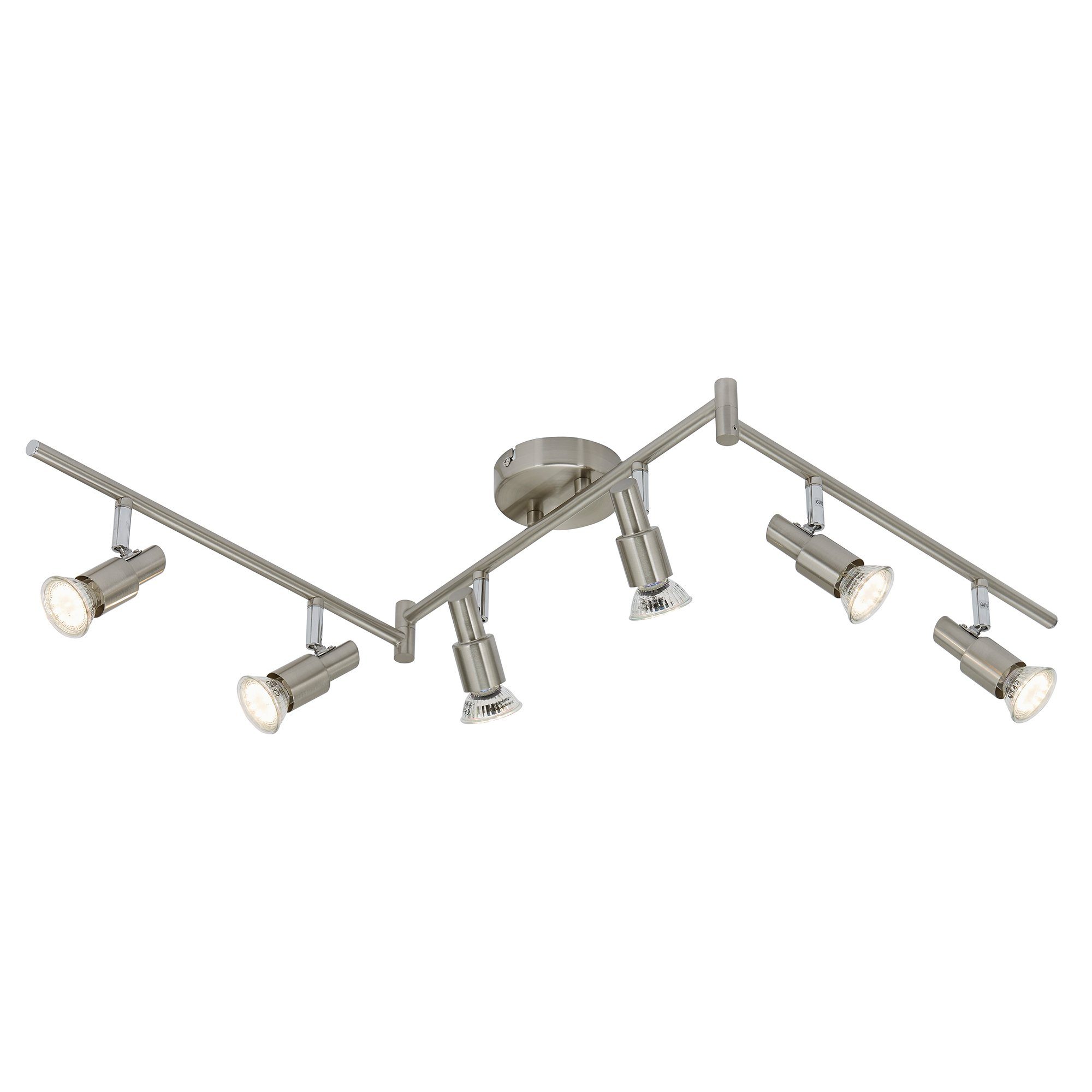 Briloner Leuchten LED Deckenleuchte 2991-062B, LED wechselbar, Warmweiß, Deckenlampe dreh- und schwenkbar inkl. GU10 LED