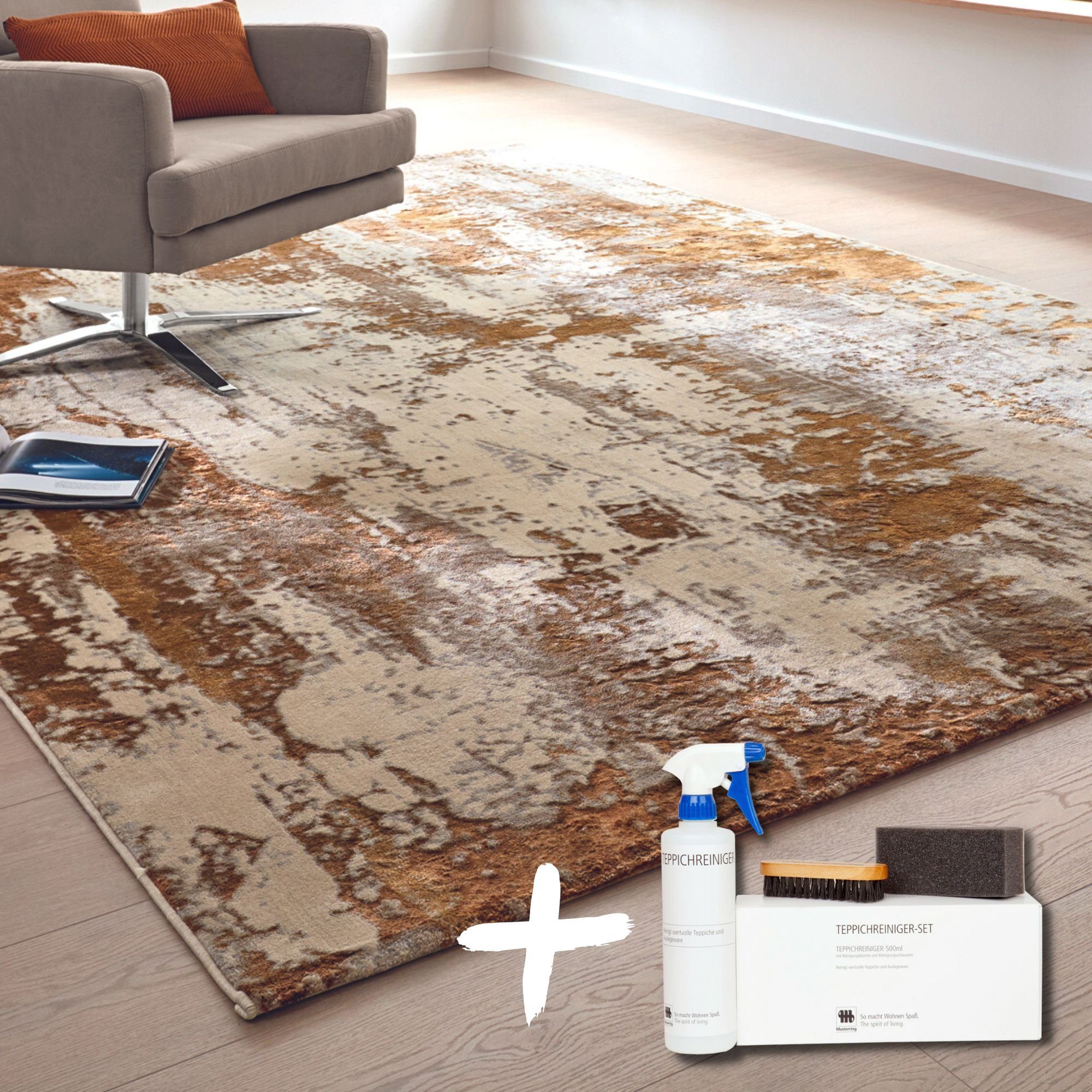 Musterring Teppich WAVE ARTE, rechteckig, Höhe: 10 mm, ideal für Wohnzimmer, Wintergarten oder Küche