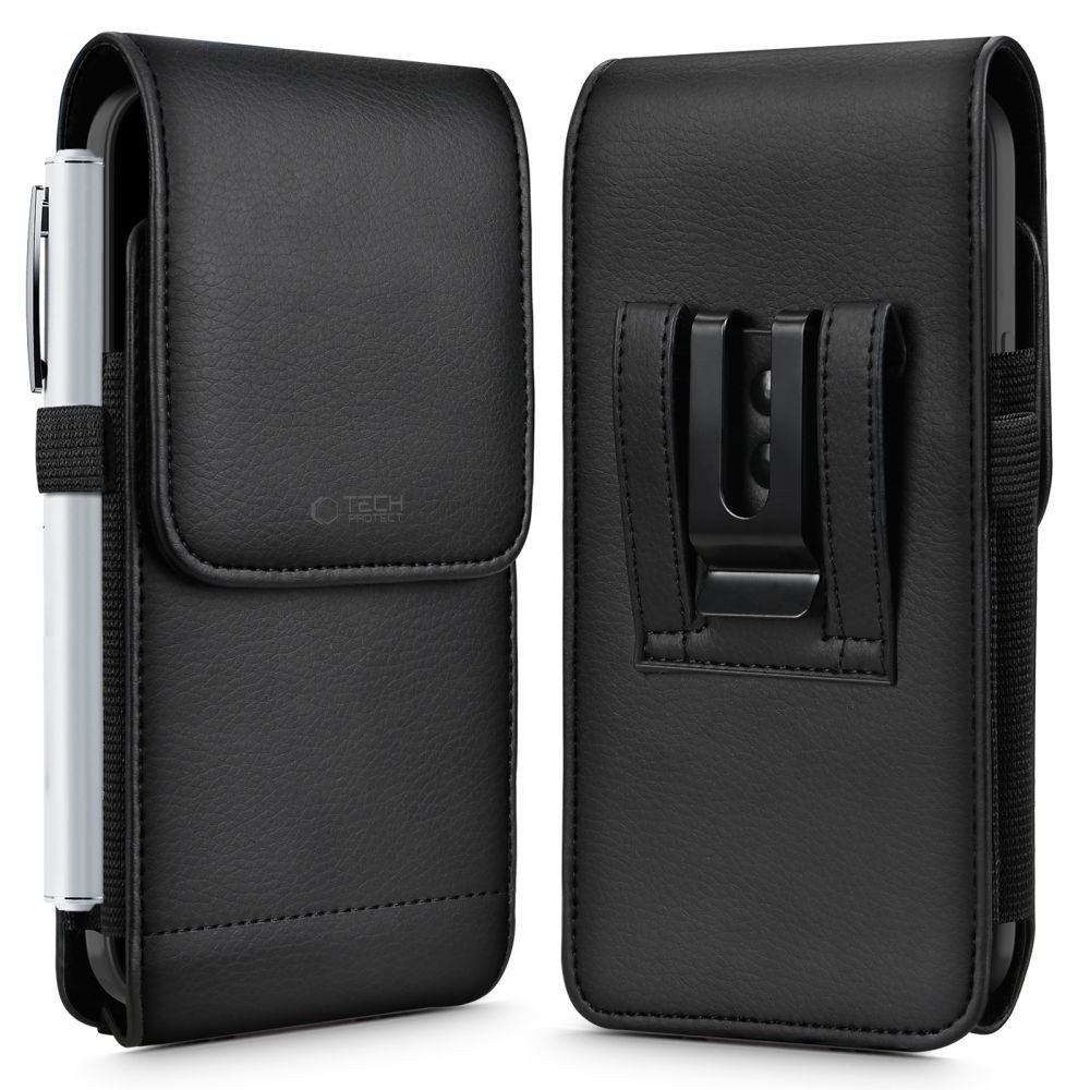 TECH PROTECT Handytasche Gürtelholster Schutzhülle Smartphonetasche (Spar-Set, 1-tlg., 16, 5x9, 4 cm robust, 1x2), Magnetverschluss, Gürtelclip, Stiftschlaufe