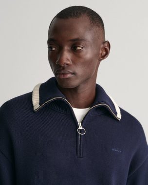 Gant Strickpullover RELAXED PLAIN COTTON H-ZIP