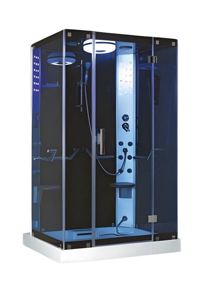 JVmoebel Eckdusche Multifunktionsdusche 142x90 cm - Wellnessdusche aus Acryl & Glas, BxT: 90.0x142.0 cm, 1-tlg., Made in Europe