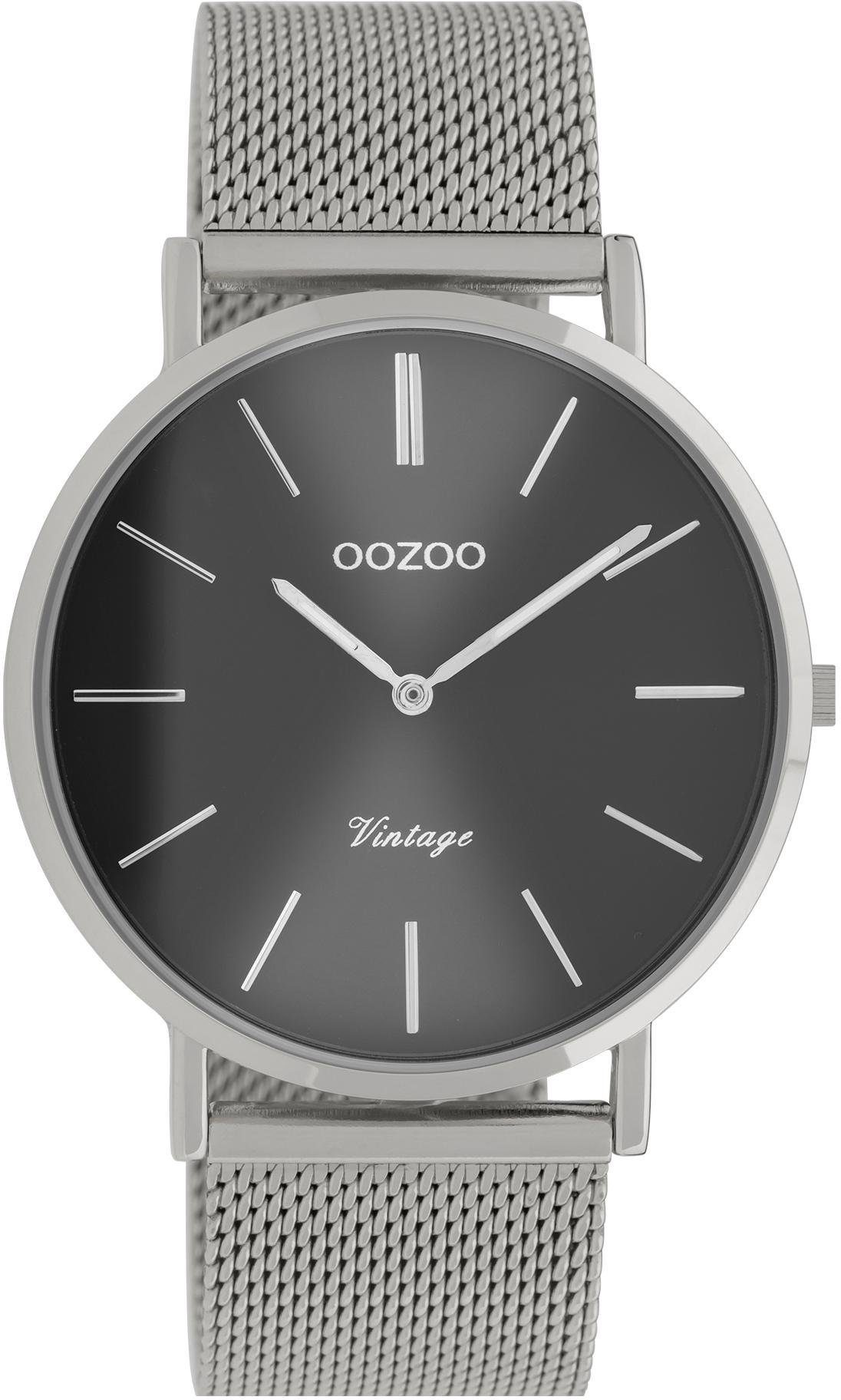 OOZOO Quarzuhr C9937, Armbanduhr, Damenuhr, Herrenuhr, Edelstahlarmband