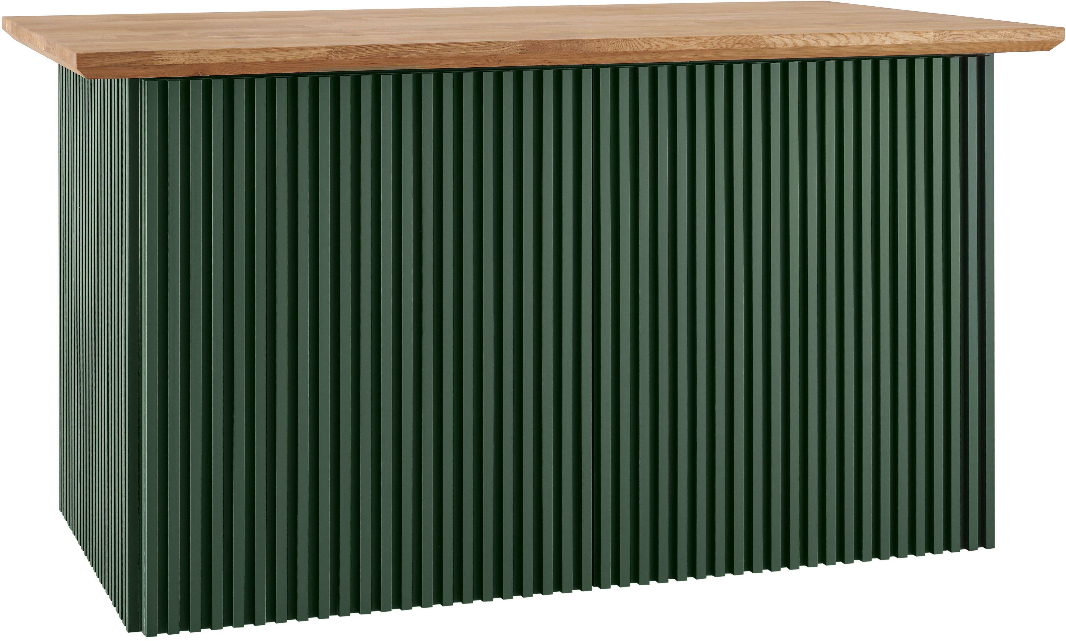 BASIC by Balculina Kücheninsel Sandella B/H/T 160x87x90 cm, Breite 160 cm, Arbeitsplatte eiche massiv