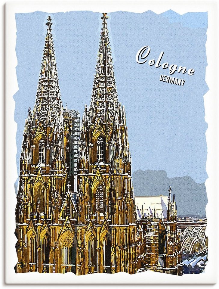 Artland Wandbild Köln Grafik, Köln (1 St), als Alubild, Leinwandbild,  Wandaufkleber oder Poster in versch. Größen