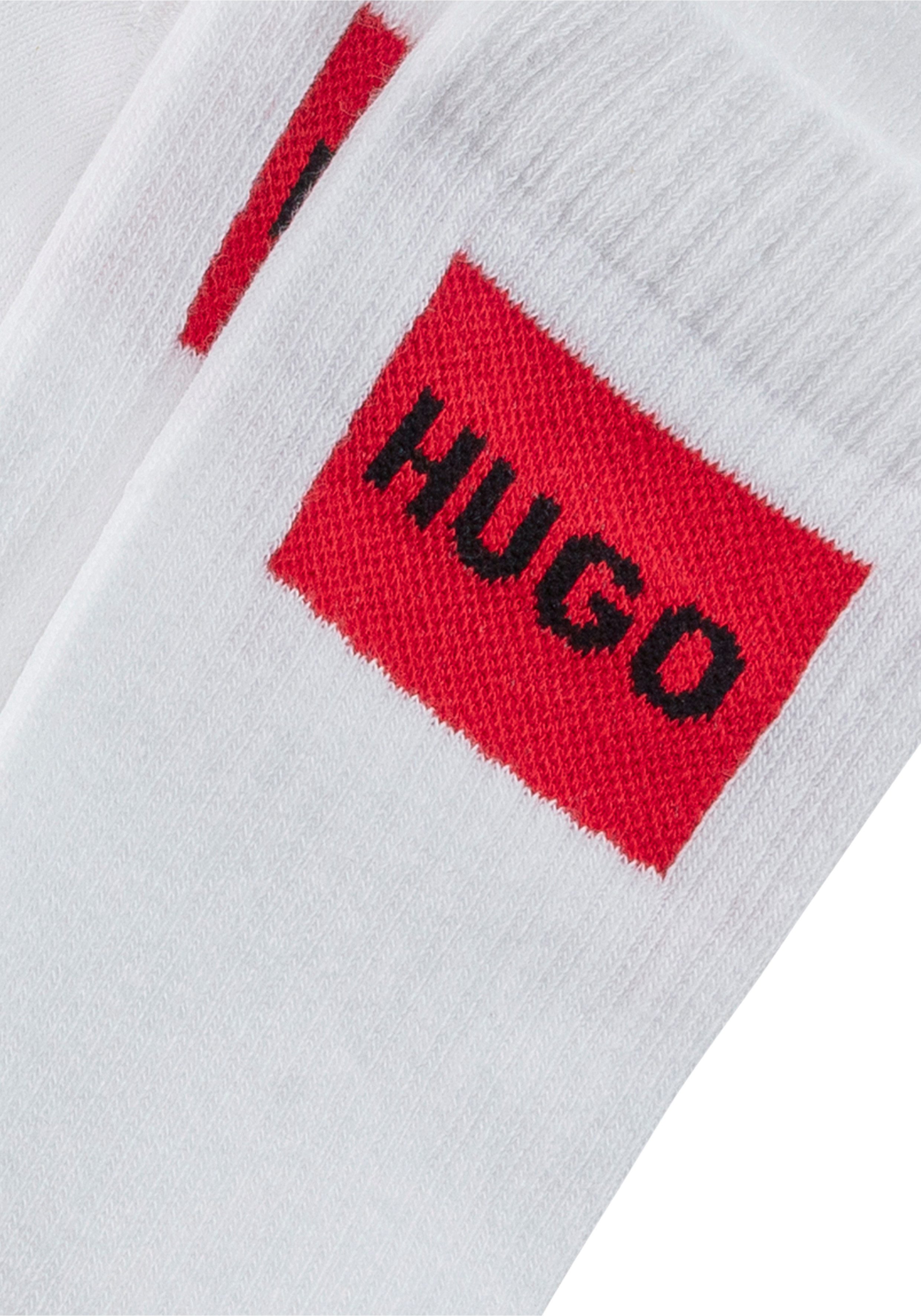 HUGO Freizeitsocken 3P QS RIB LABEL (Packung, 3-Paar, 3er) mit kontrastfarb günstig online kaufen