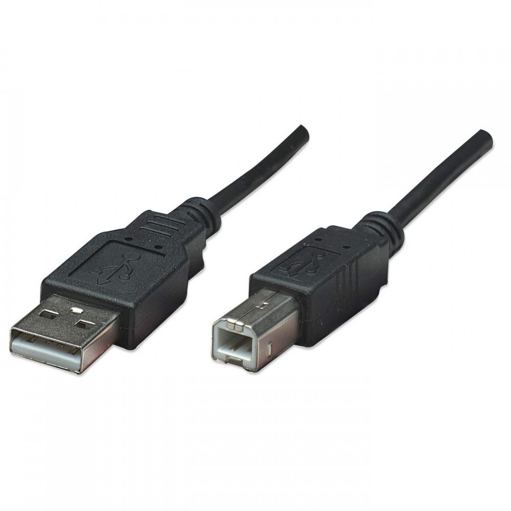 Manhattan USB 2.0 St. > USB B St. Kabel 0,5m. USB-Kabel