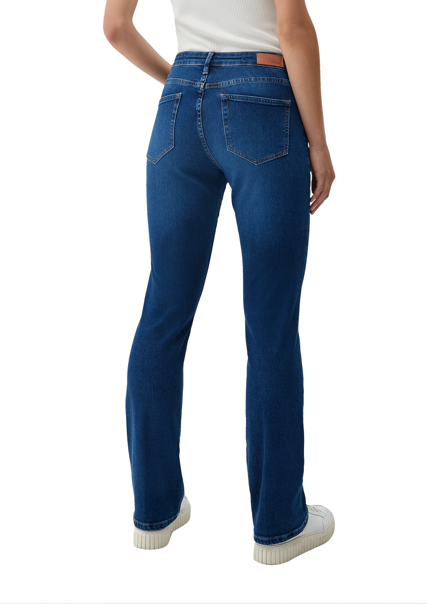 / / Mid 5-Pocket-Jeans / Rise Fit Bootcut Leg Slim Leder-Patch s.Oliver Beverly Jeans