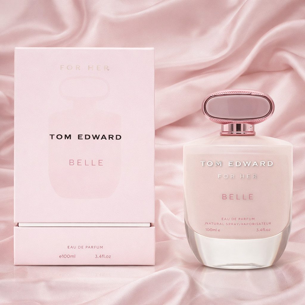TOM EDWARD Eau de Parfum Tom Edward Belle for Her Damenduft Floral Holzig Sinnlich 100ml, 1-tlg., Hergestellt in UK, Luxuriöser Damenduft, Langanhaltend