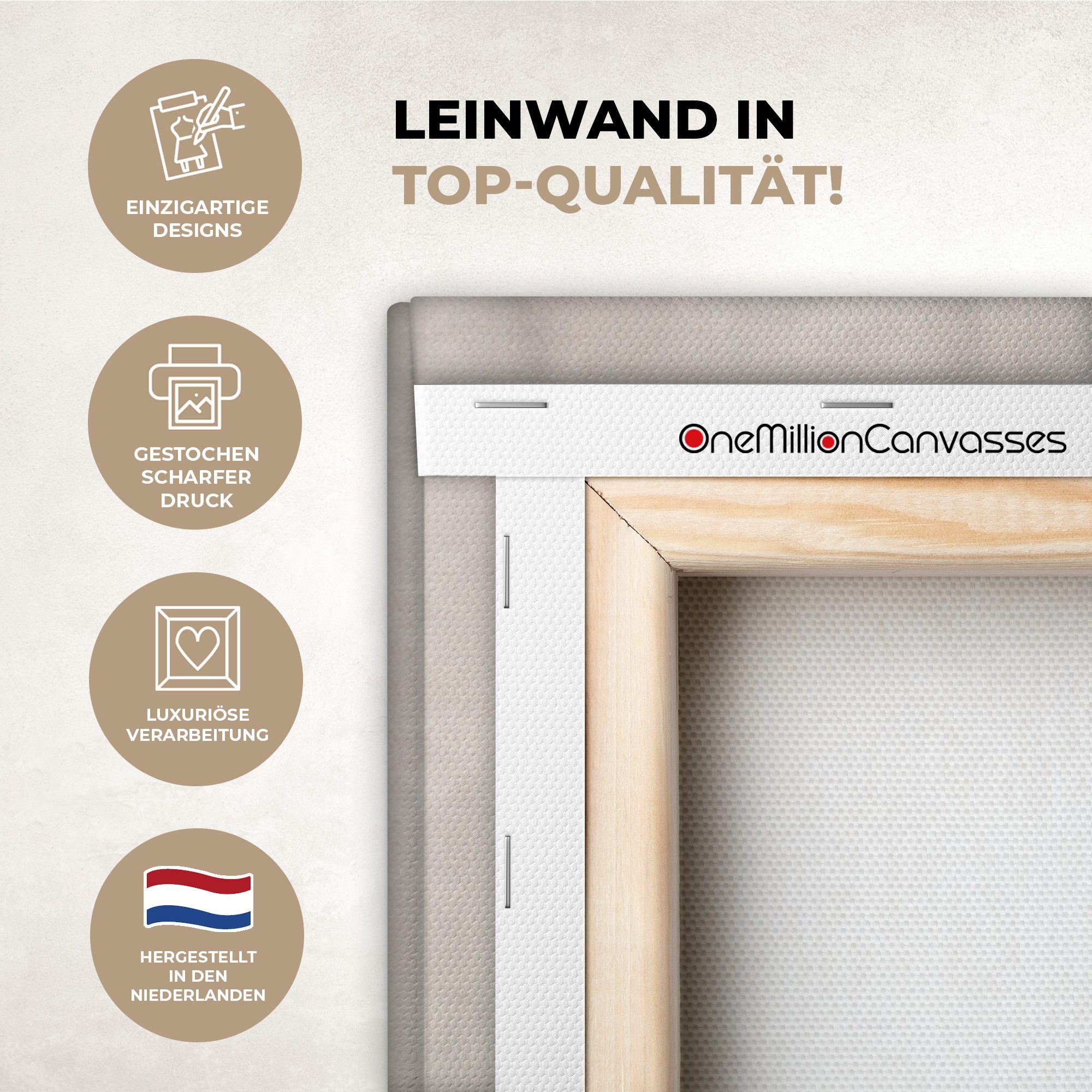 OneMillionCanvasses® Leinwandbild Graffiti - Mädchen - Vogel - Straßenkunst - Banksy-Stil, Fotodruck (1 St), Wandbild XXL für Wohnzimmer Küche 120x80 cm