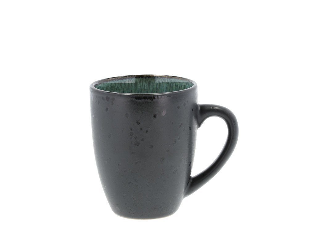 Bitz Becher Bitz Henkelbecher Steingut glasiert, Steingut, matte Außenseite und glänzend glatte Innenfläche