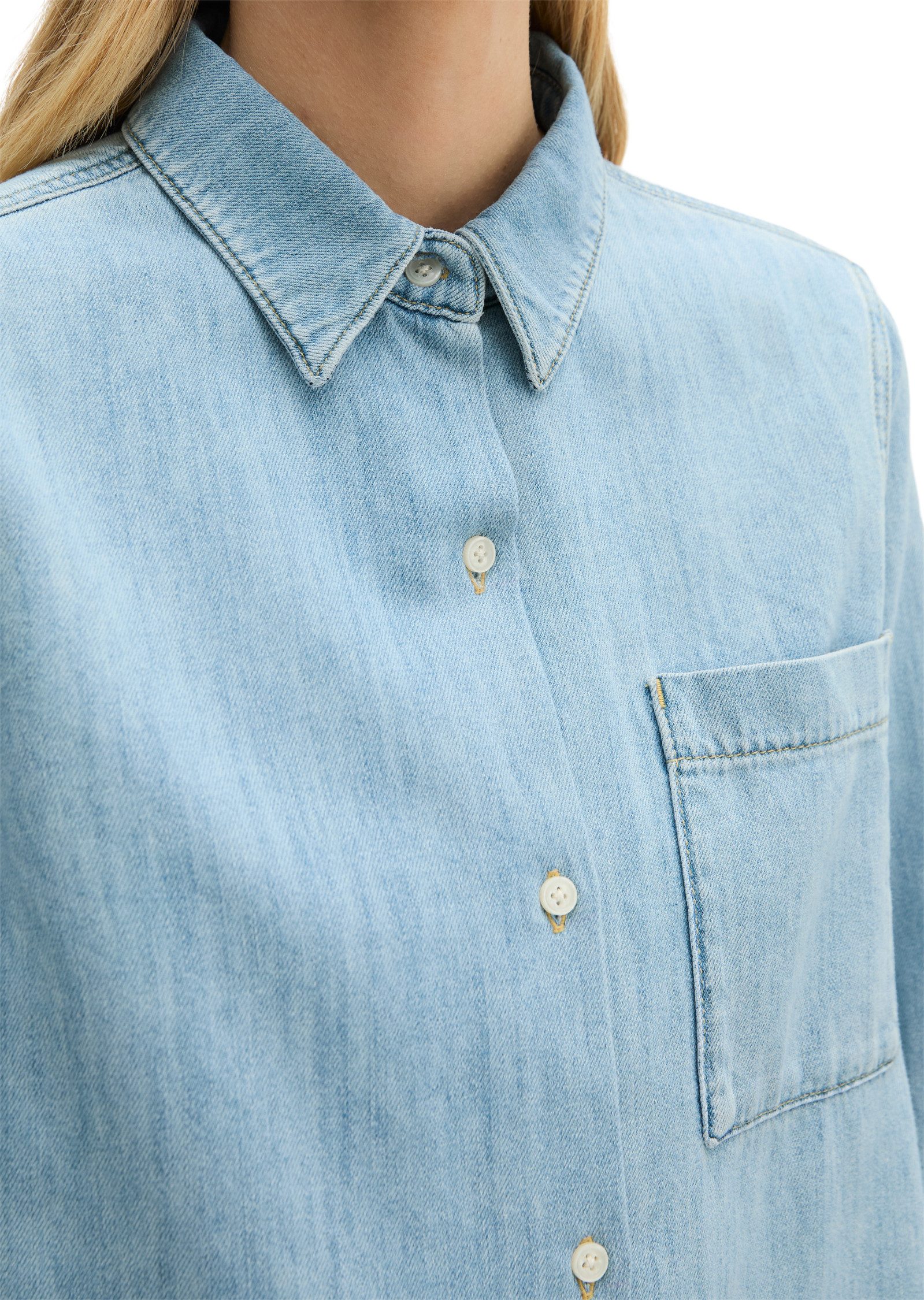 Marc O'Polo Jeansbluse aus fließendem Organic Cotton – Bild 4 von 5