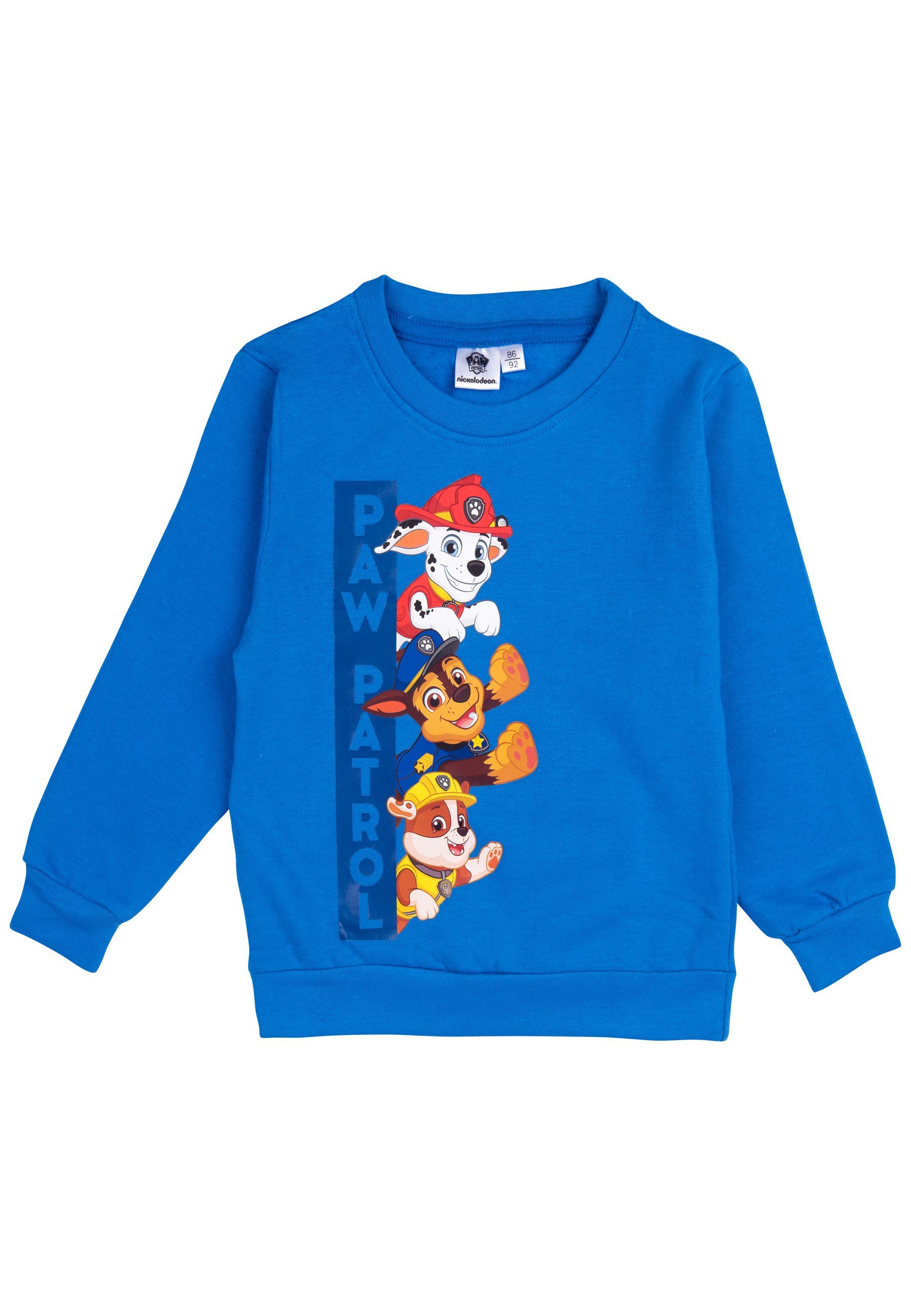 Sweatshirt Blau Labels® Sweatshirt - Patrol Jungen für Paw United Kinder Patrol Pullover