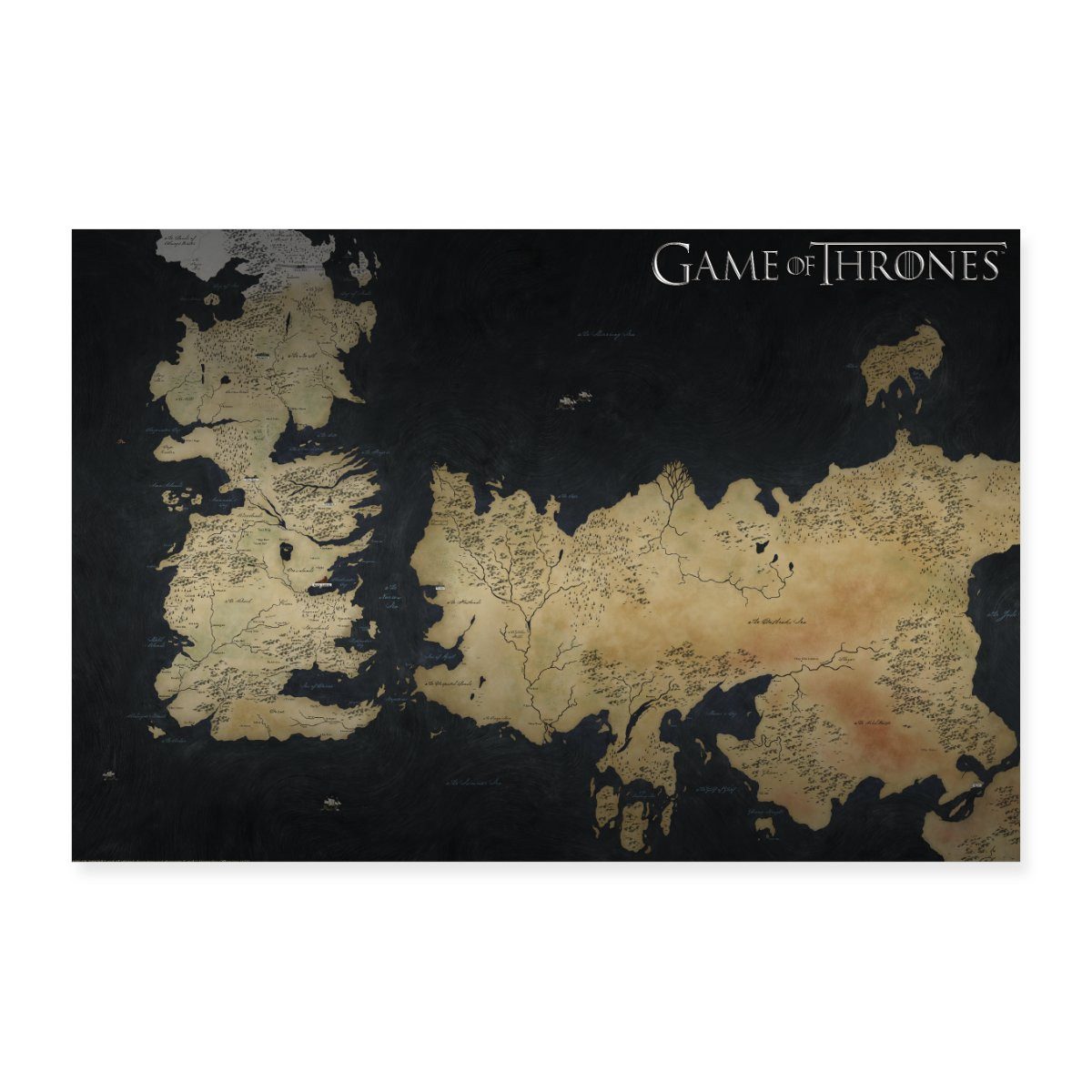 Spreadshirt Poster Game Of Thrones Westeros Karte Poster 30x20 cm