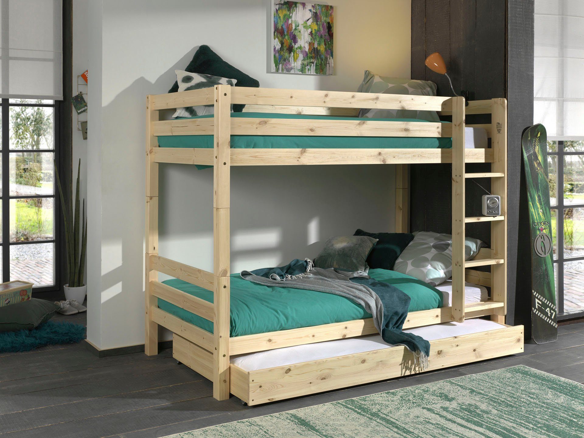 Vipack Etagenbett Pino (Made in Europe), wahlweise mit Bettschublade