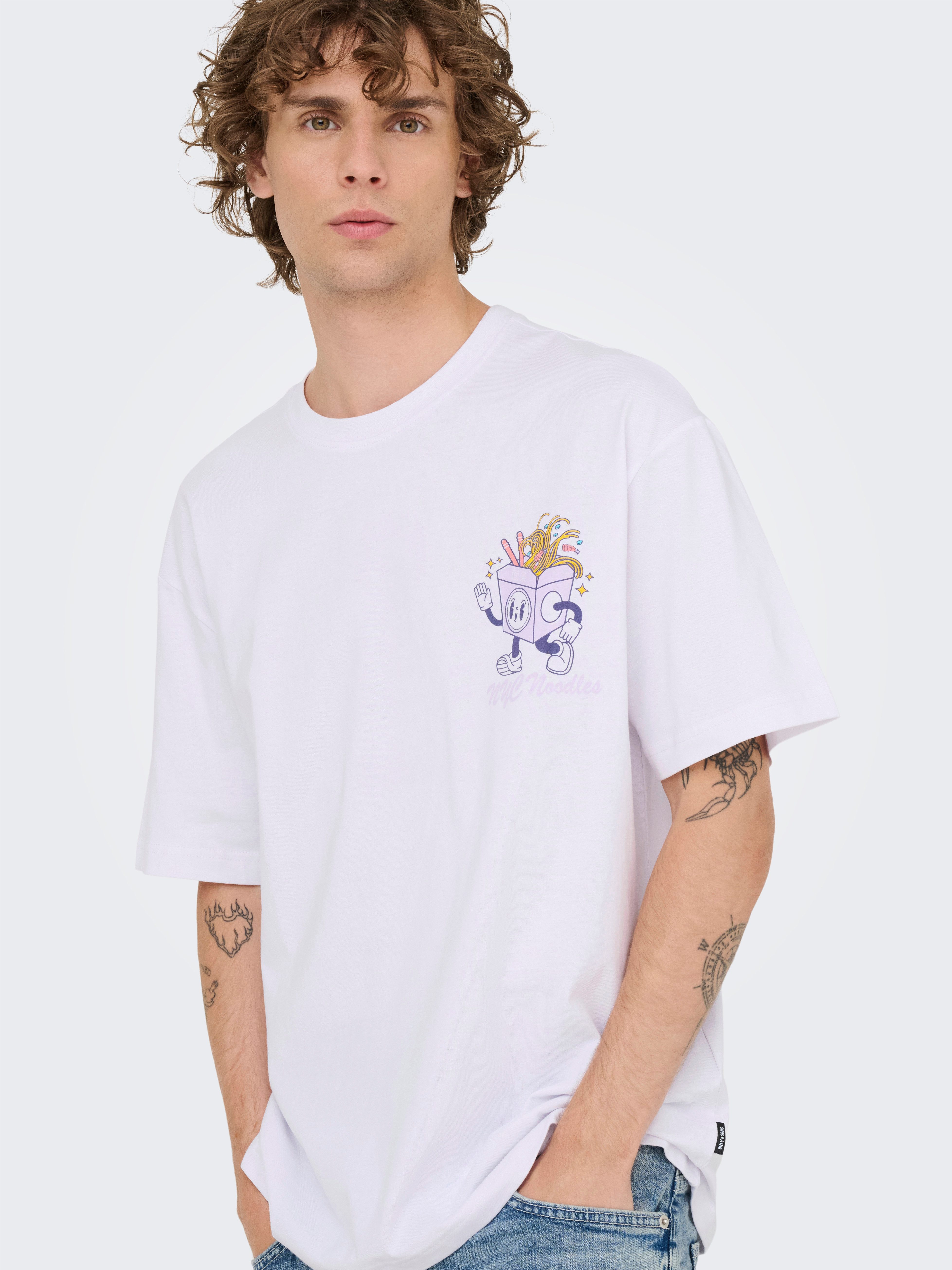 ONLY & SONS T-Shirt ONSFRANK RLX SS TEE NOOS Baumwolle, relaxed fit günstig online kaufen