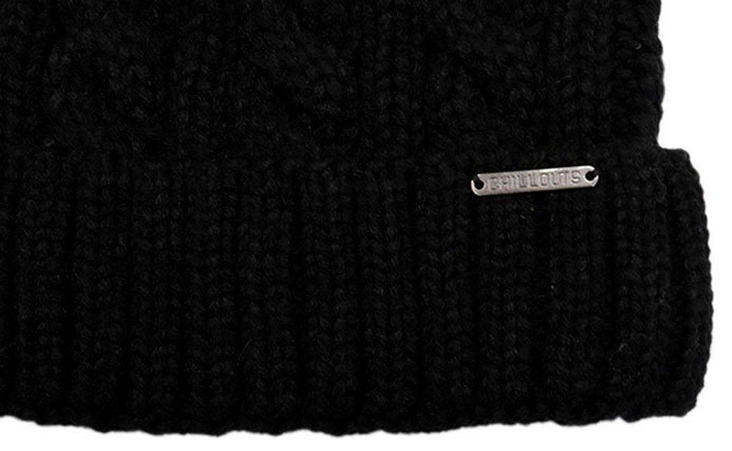 chillouts Bommelmütze Joan Hat Mit Fake-Fur Pom Pom, Zopfmuster