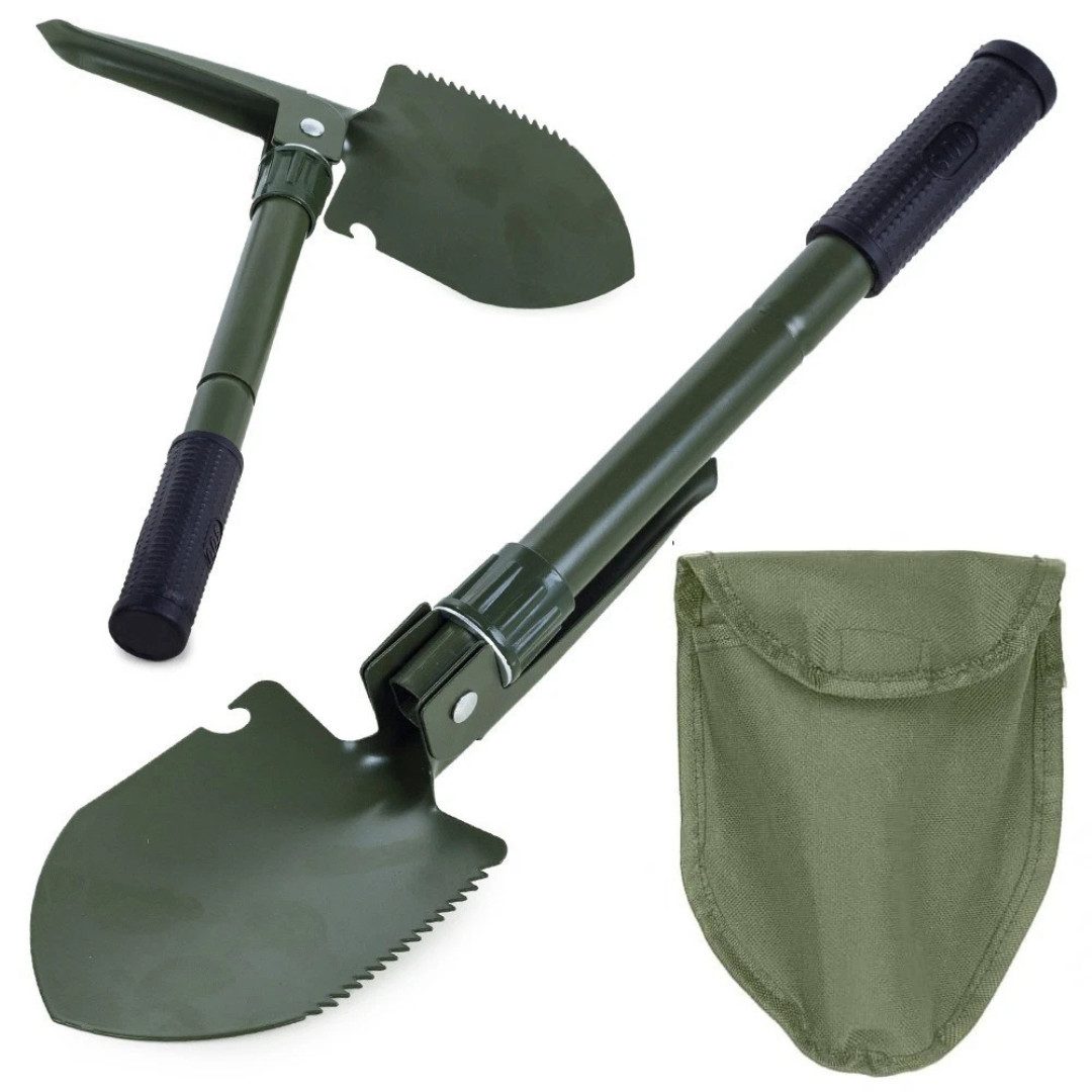 VERK GROUP Gartenpflege-Set Klappschaufel Klappspaten 2in1 Spaten Hacke Säge Outdoor 41,5 cm, 2in1; Spaten und Hacke; zusätzliche Säge- und Öffnerfunktion