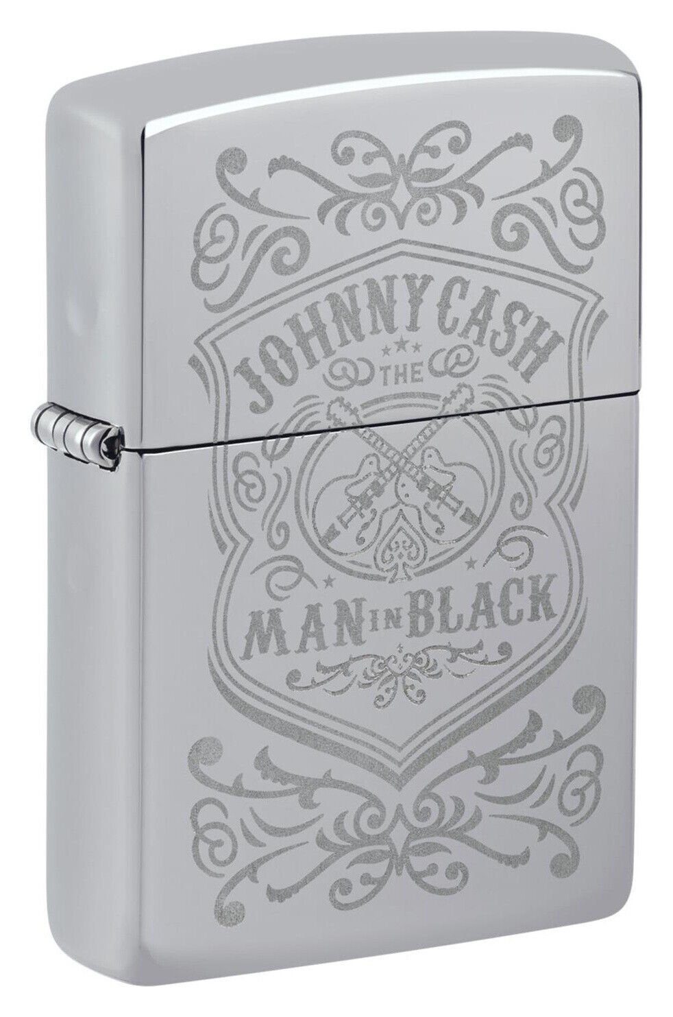 Feuerzeug Zippo Feuerzeug - Johnny Cash Man in Black chrom poliert