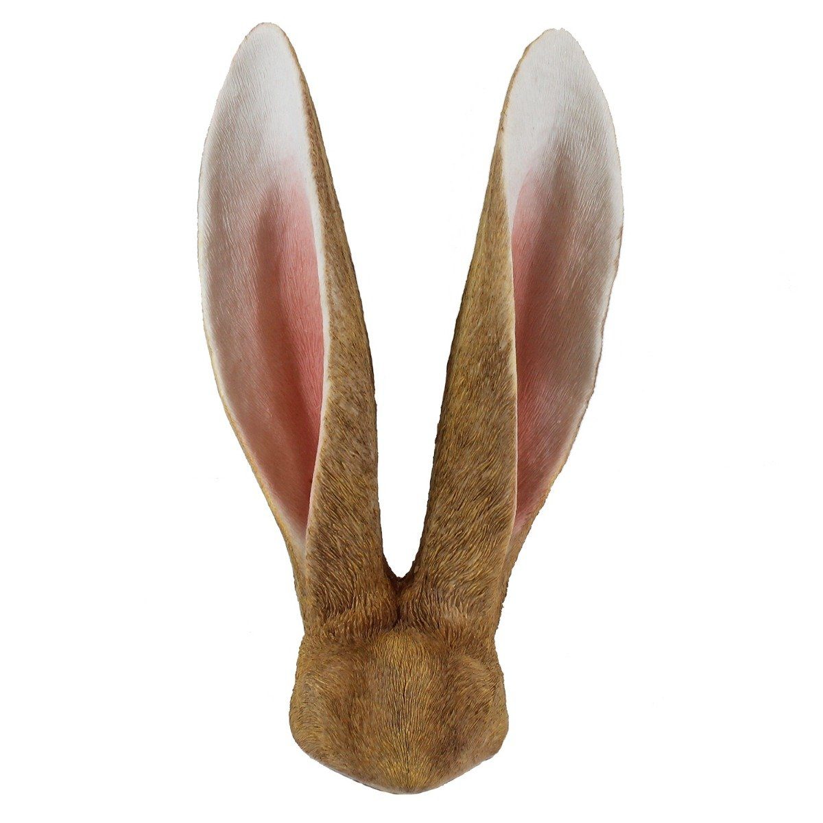 colourliving Osterhase Osterhasen Büste Hasen Figur Hase "Theos Löffel" große Osterhasen Deko (1 St), handbemalt, detailgetreu, möbelschonende Filzplätchen