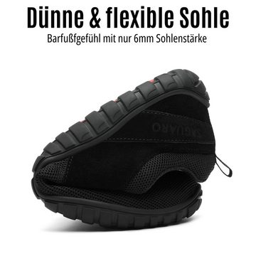 SAGUARO Active Sommer Barfußschuh (6mm Sohlenstärke, Nullabsatz, bequem, leicht, atmungsaktiv, rutschfest) Minimalschuhe Sportschuhe Sneaker Halbschuh Schnürschuh Freizeitschuhe