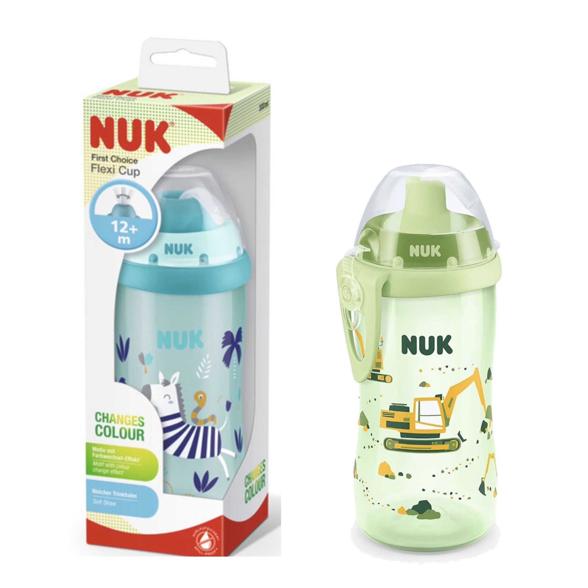 Babyflasche NUK Trinkllernflasche Flexi Cup Chamäleon & Flexi Cup Vorteilset