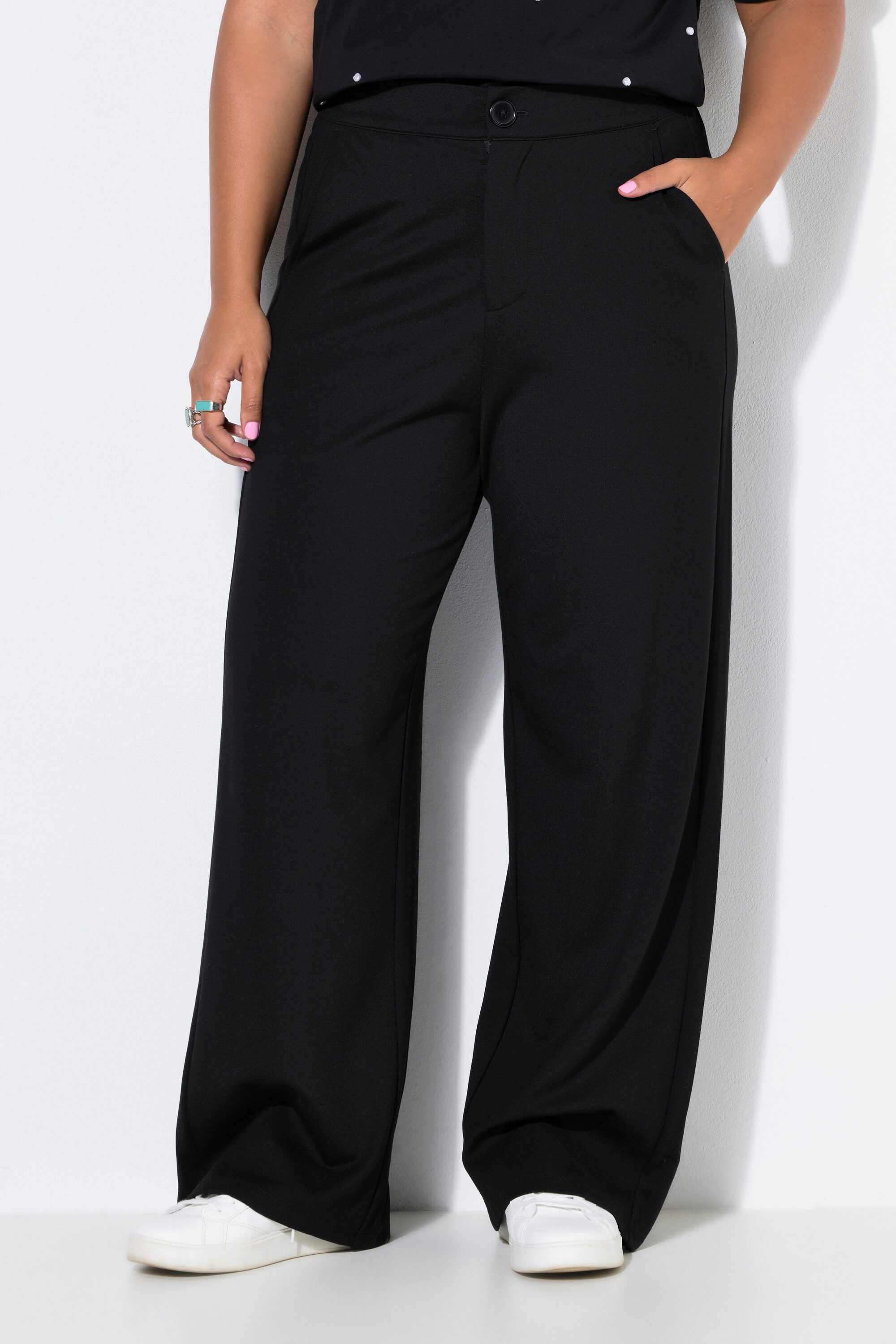 Studio Untold Marlene-Hose Anzughose Wide Legs High Waist Edeljersey