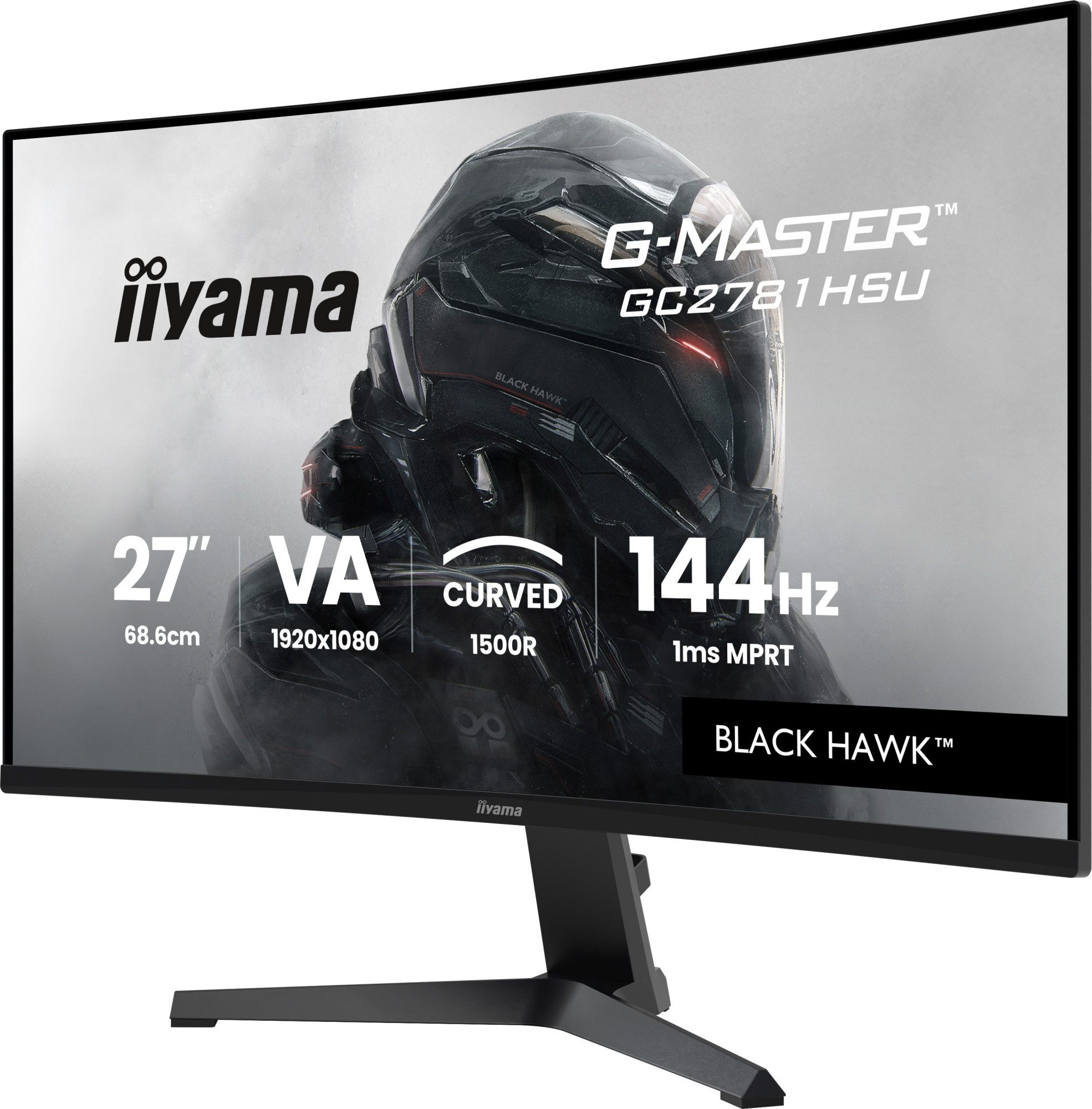 Iiyama GC2781HSU-B1 TFT-Monitor (68,6 cm/27 ", 1920 x 1080 px, 1 ms Reaktionszeit, 144 Hz)