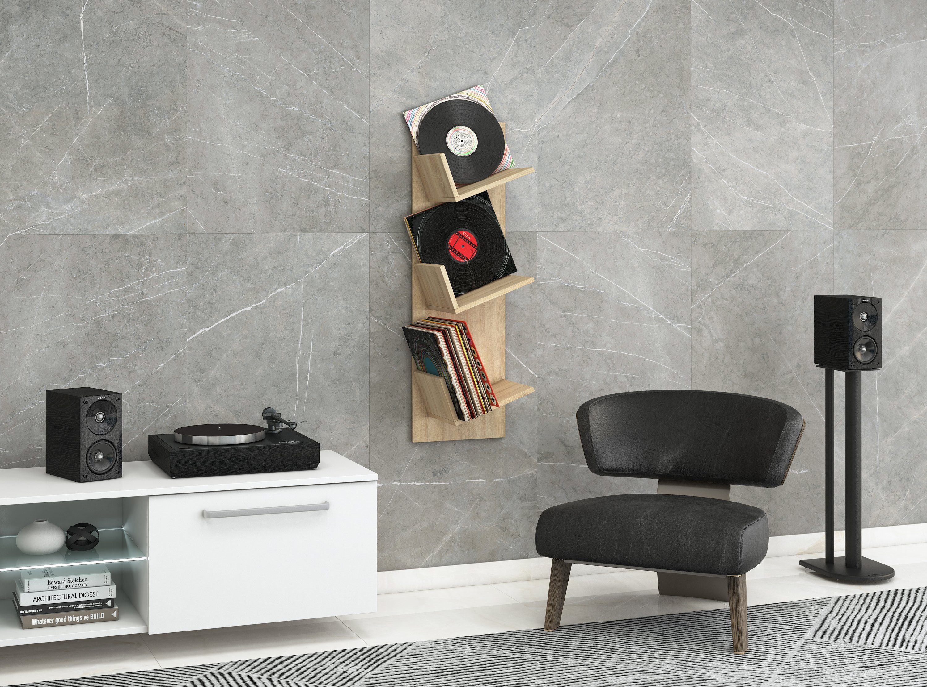 VCM CD-Regal Holz Bücher Schallplatten LP günstig online kaufen