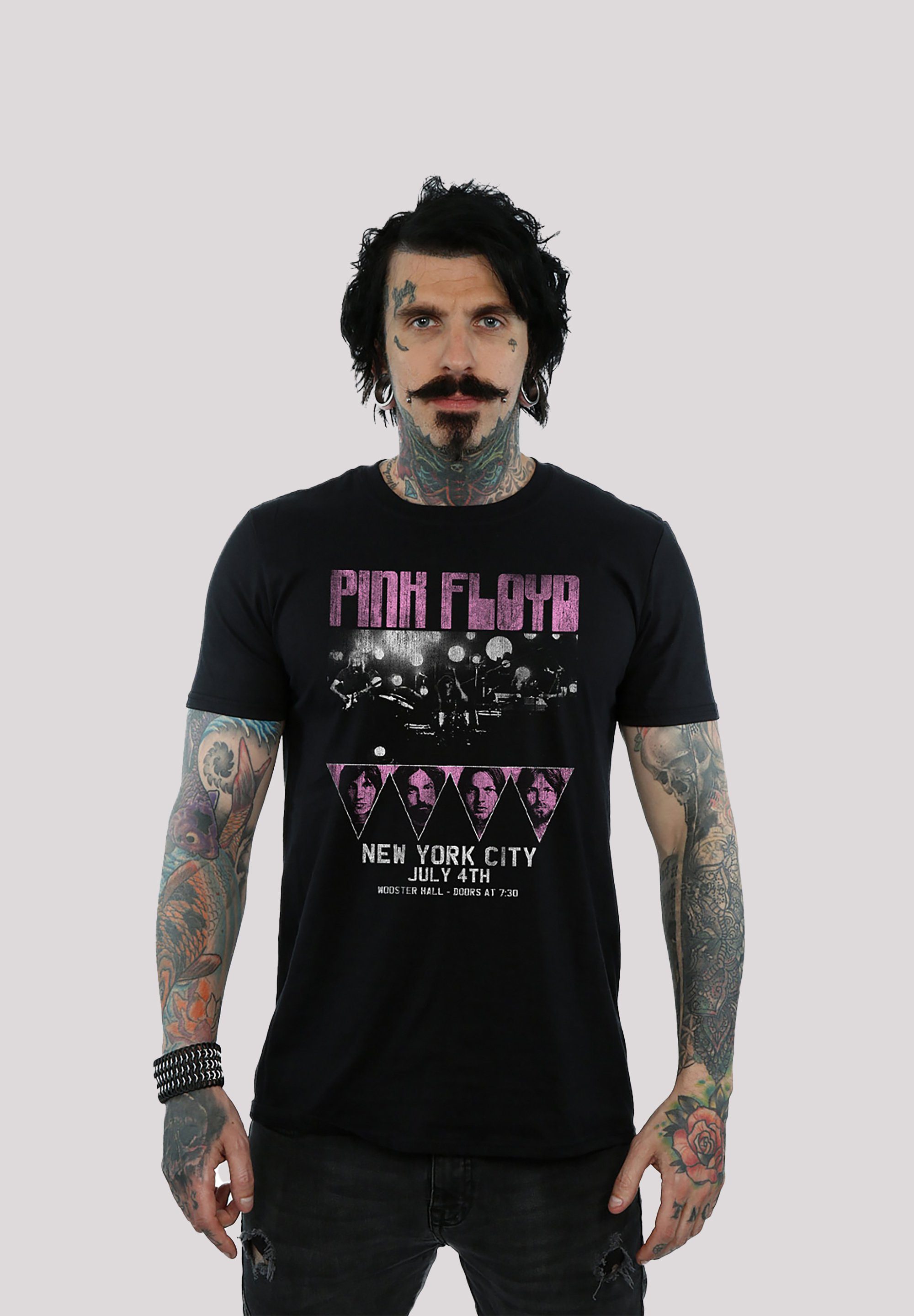F4NT4STIC T-Shirt Pink Floyd Tour NYC - Premium Rock Metal Musik Fan Merch Herren,Premium Merch,Regular-Fit,Basic,Bandshirt