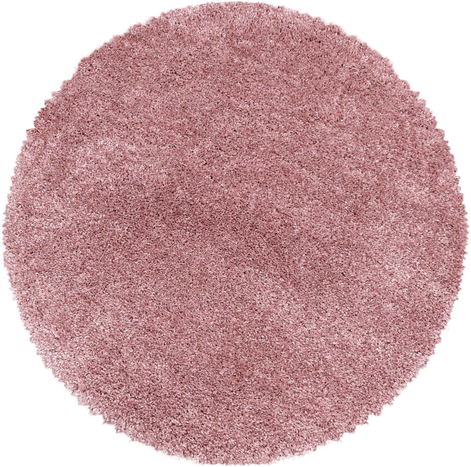 Ayyildiz Teppiche Hochflor-Teppich FLUFFY 3500, auch als Läufer und in Rund, rund, Höhe: 50 mm, Langflor, Shaggy, uni, robust, Wohnzimmer