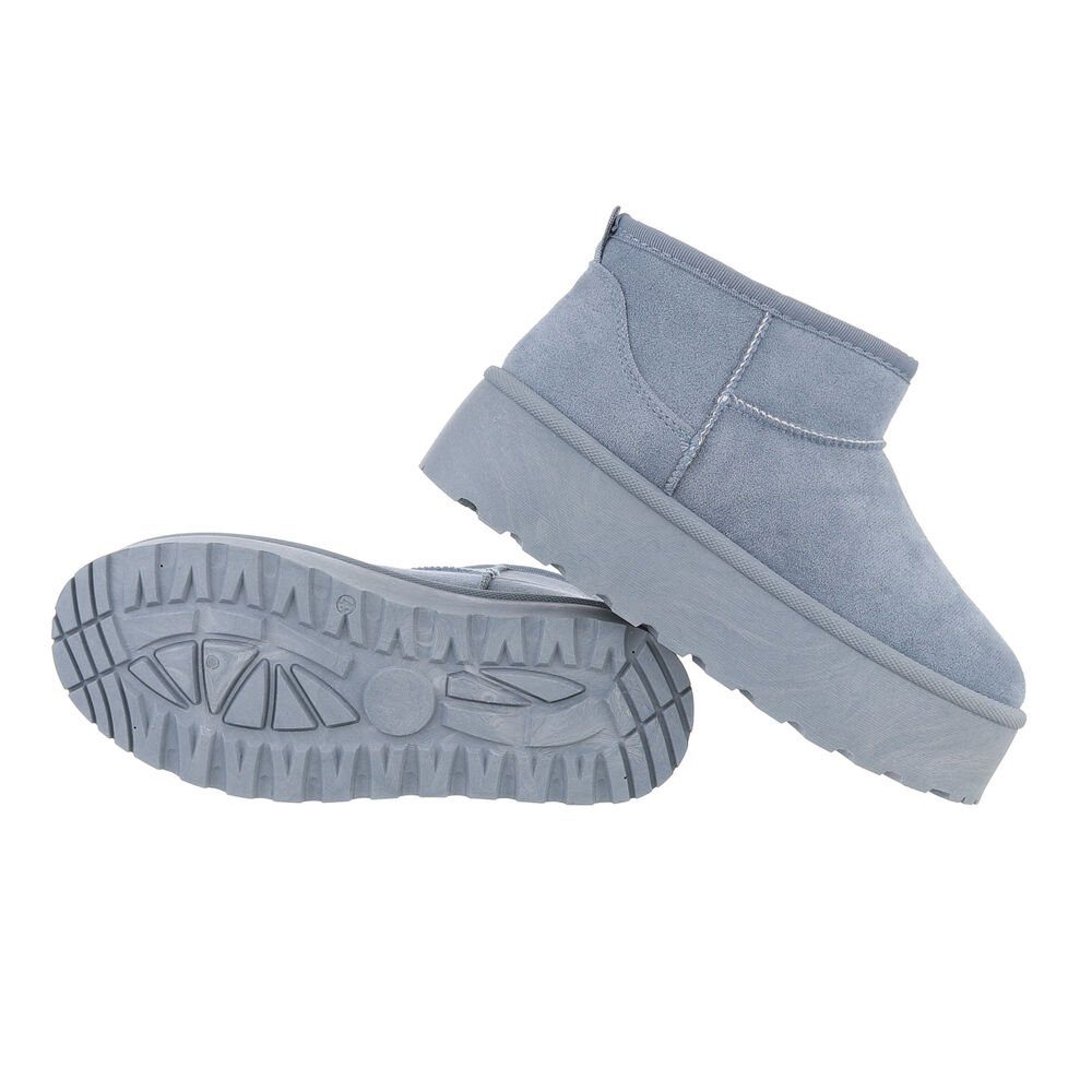 Ital-Design Damen Snowboots Freizeit Snowboots Plateaustiefeletten Snowboots (84338272) Flach Plateaustiefeletten in Hellblau